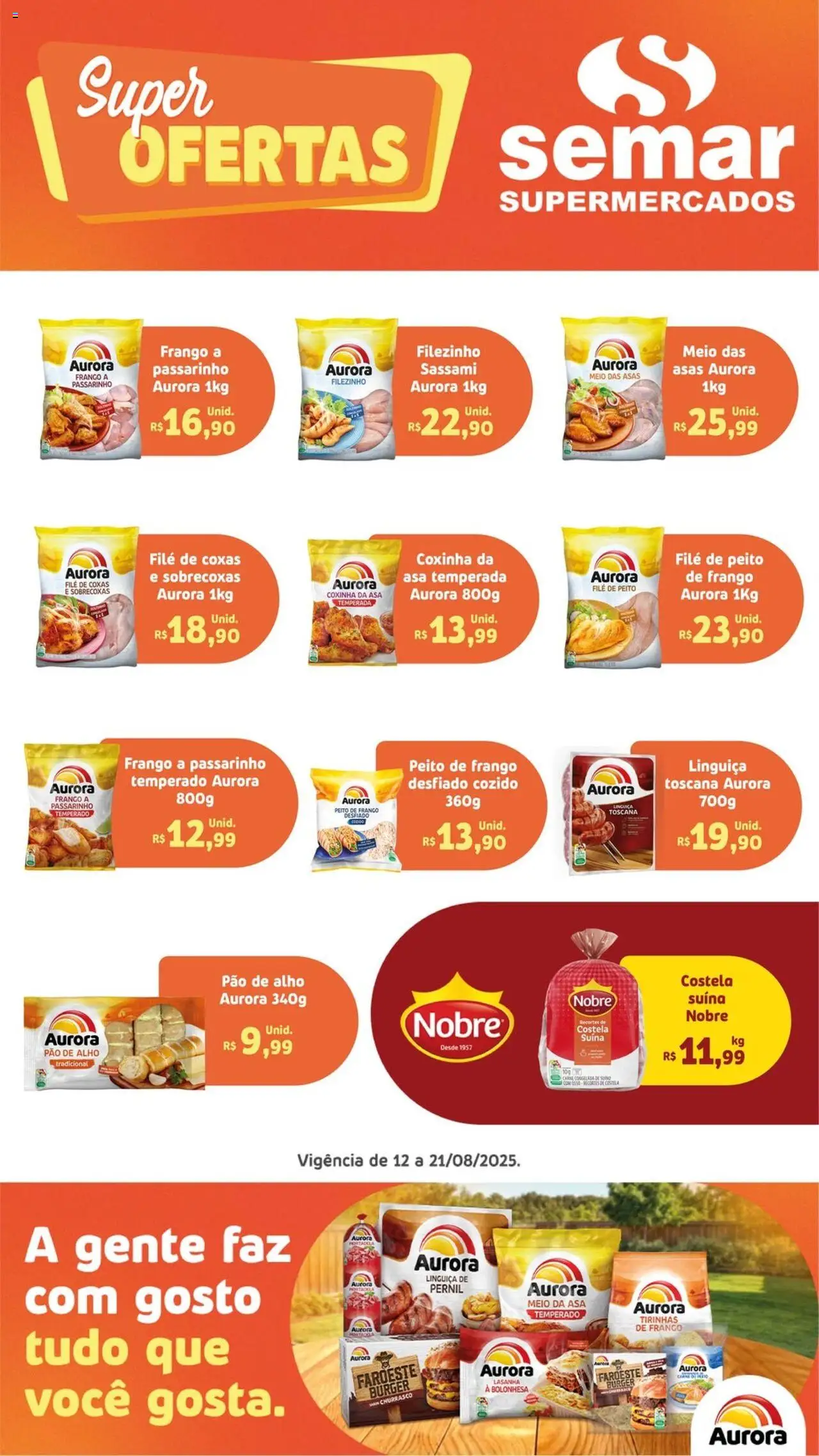 Semar Supermercado folheto "Ofertas Aurora" válido a partir de 12/08/2025 - número de página 1
