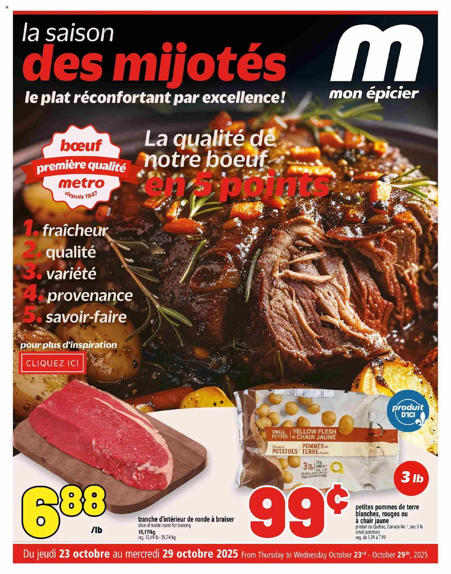 Metro flyer valid from Oct 23, 2025 - page number 1