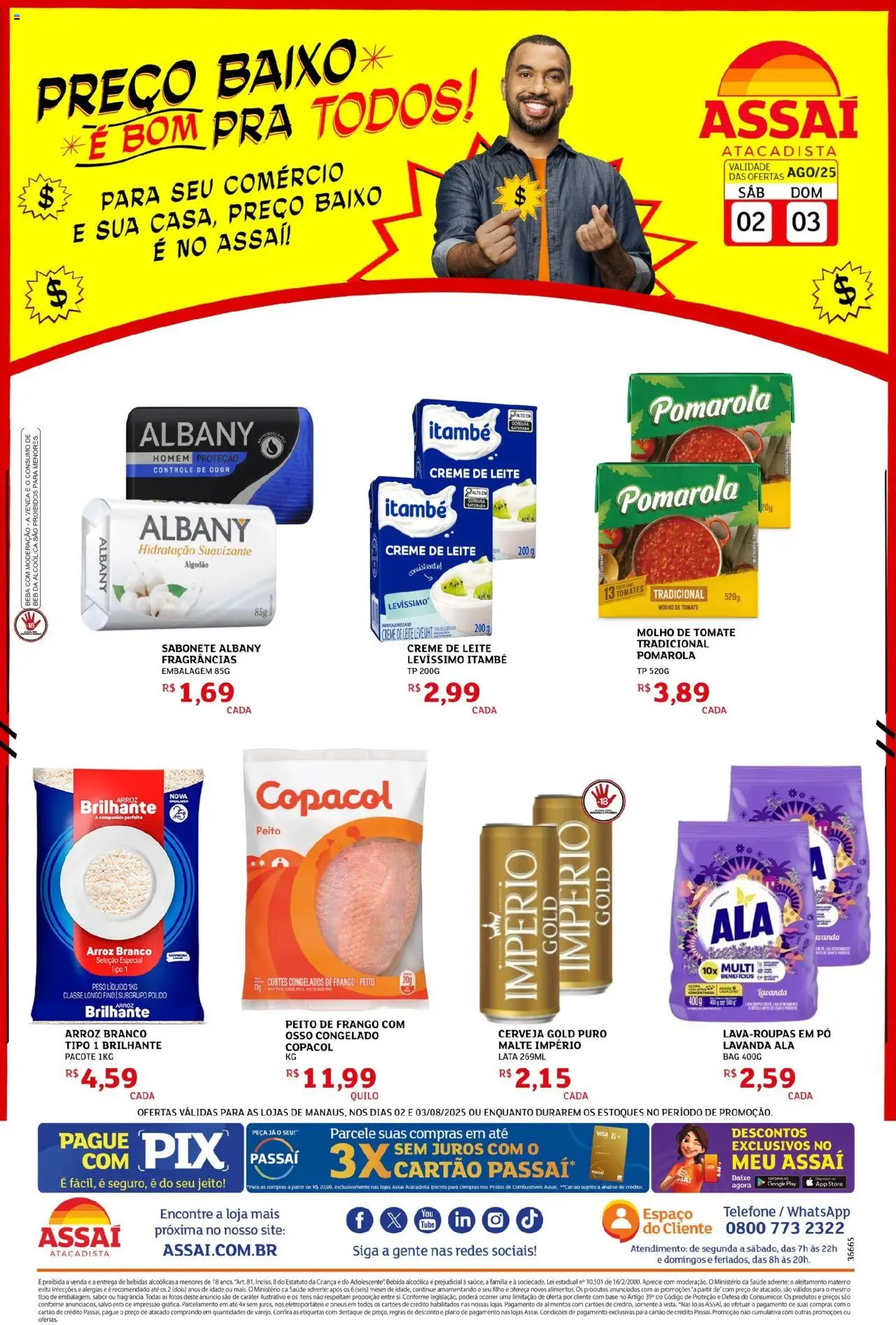 Assaí Atacadista folheto "Encarte - AM" válido a partir de 02/08/2025 - número de página 1
