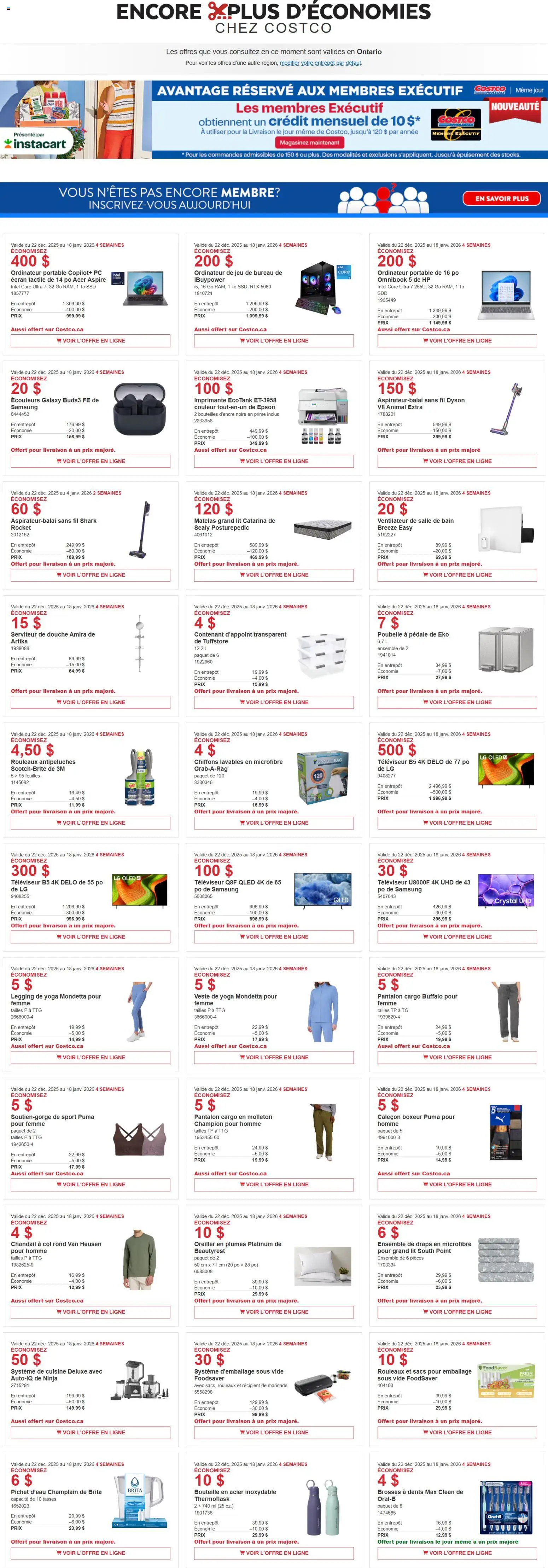 Preview of leaflet Circulaire from shop Costco is valid from Dec 22, 2025