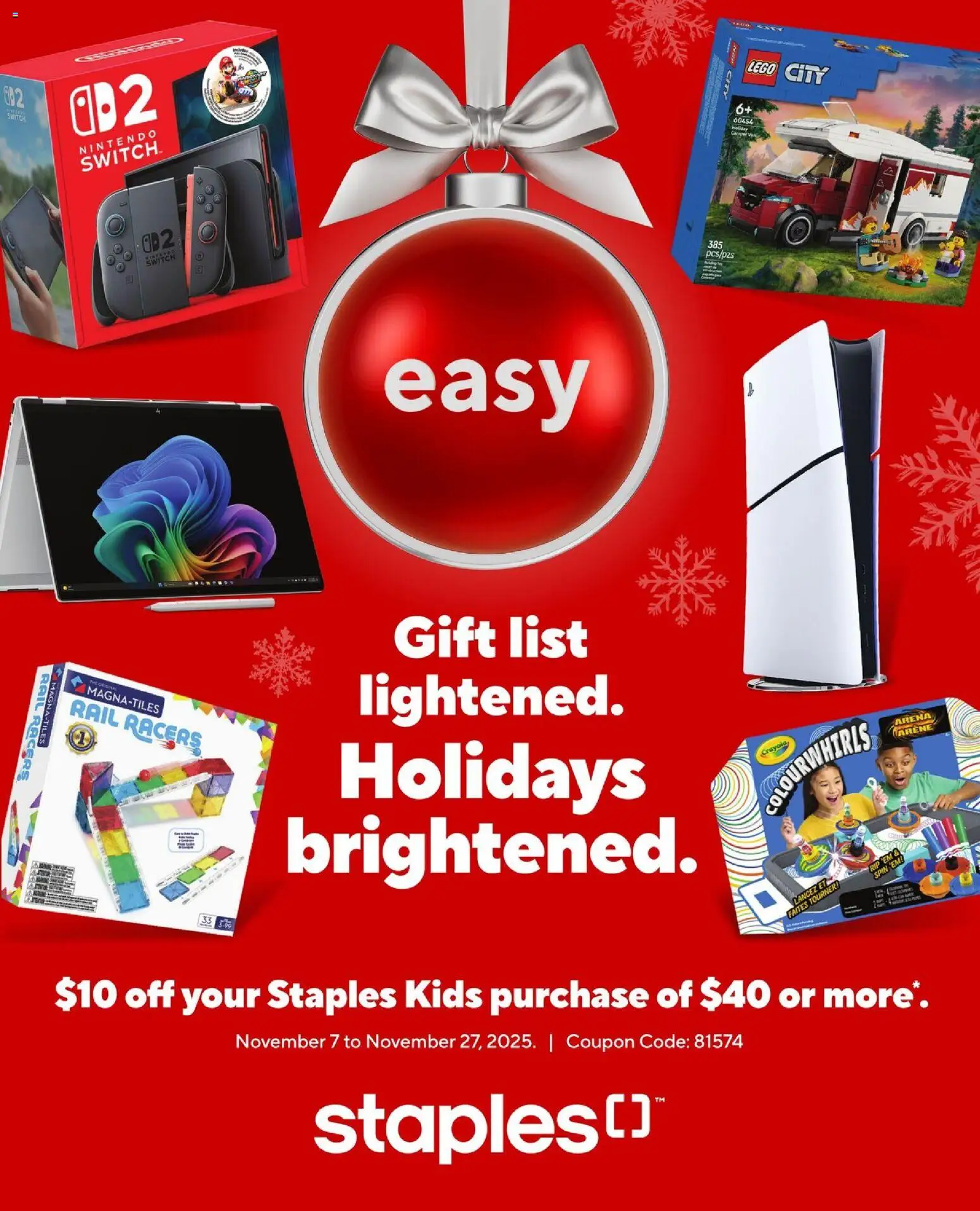Preview of leaflet Gift Guide from shop Staples is valid from Nov 07, 2025