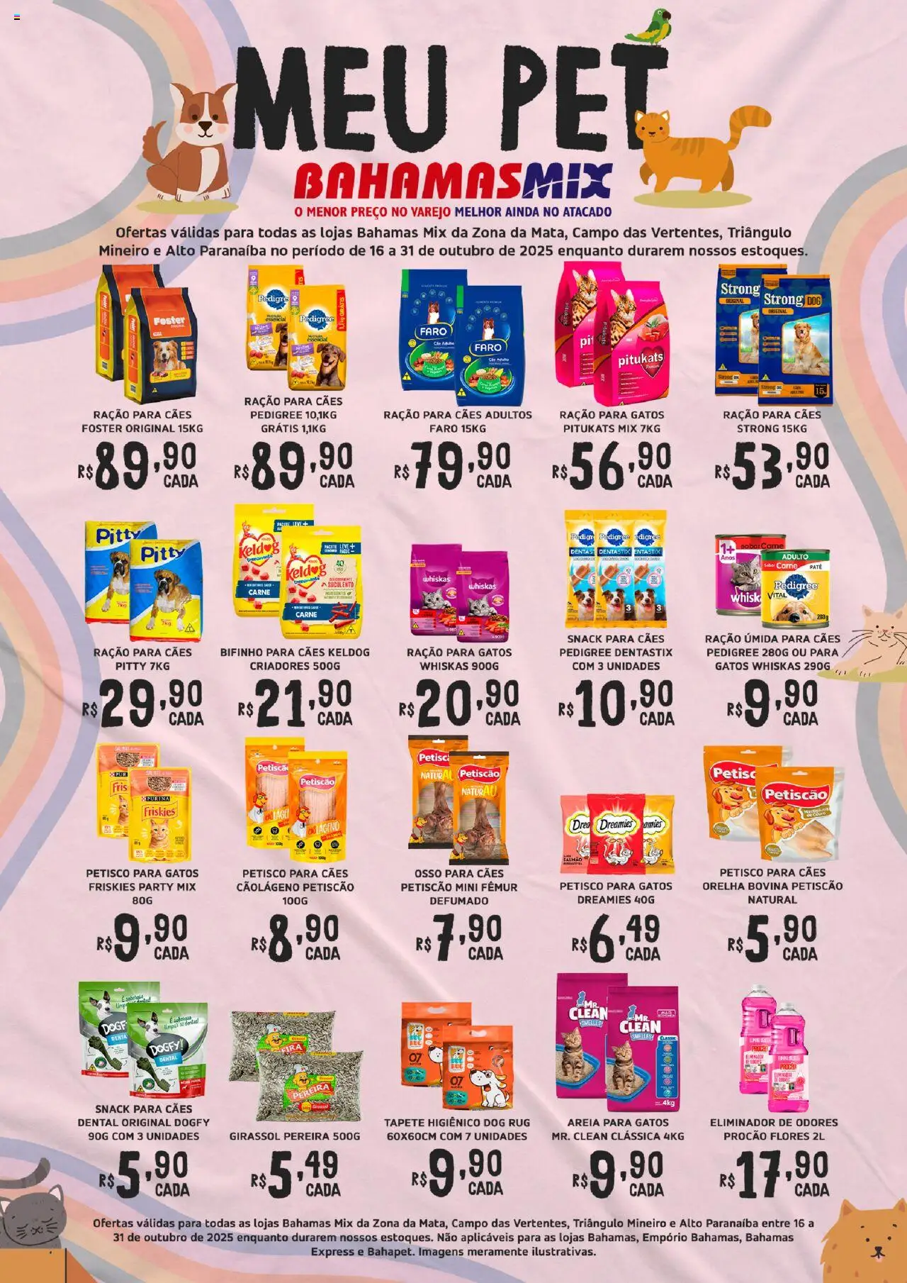 Pré-Visualização do folheto "Ofertas Meu Pet" da loja Bahamas Mix válido a partir de 16/10/2025
