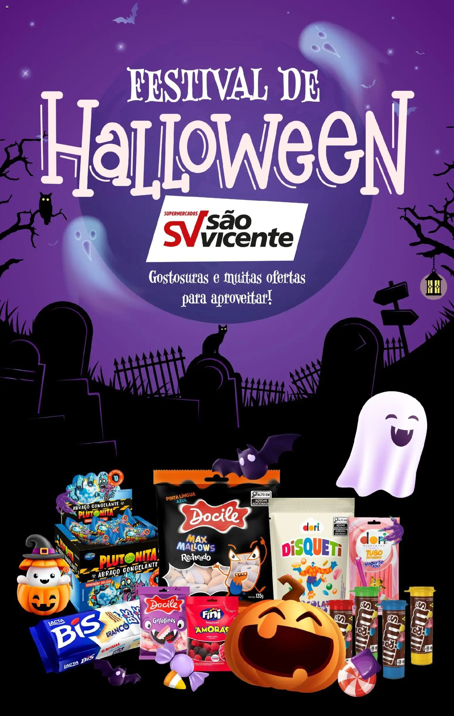 Supermercados São Vicente folheto "Ofertas Festival de Halloween" válido a partir de 22/10/2025 - número de página 1