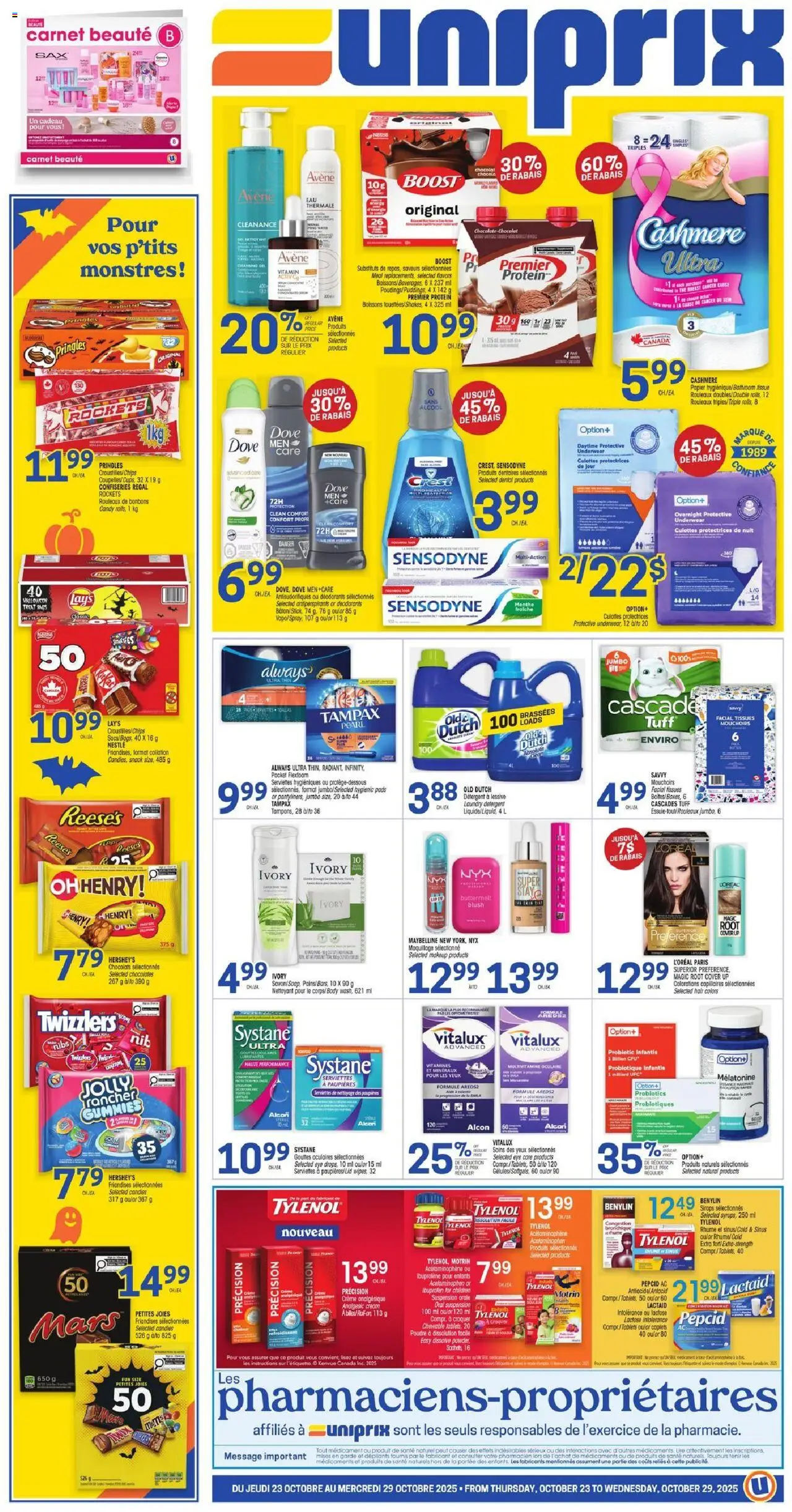 Uniprix flyer valid from Oct 23, 2025 - page number 1