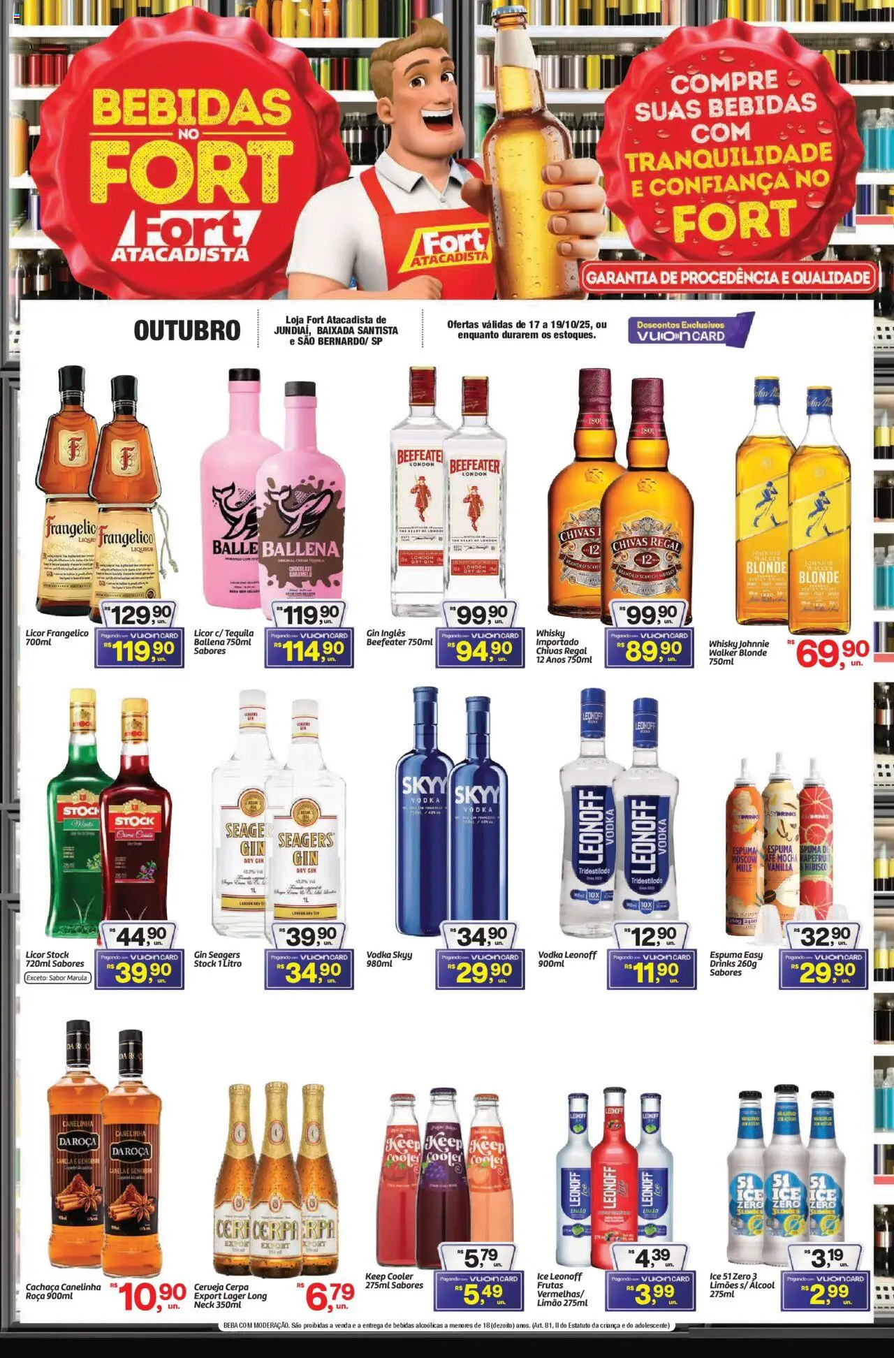 Fort Atacadista folheto "Ofertas Bebidas" válido a partir de 17/10/2025 - número de página 1