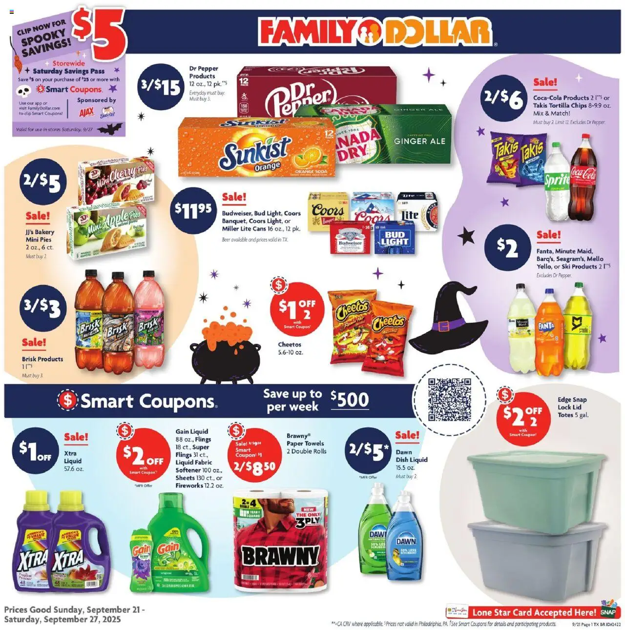 Family Dollar Weekly Ad from 09/21/2025 - Flyer - Page number 1