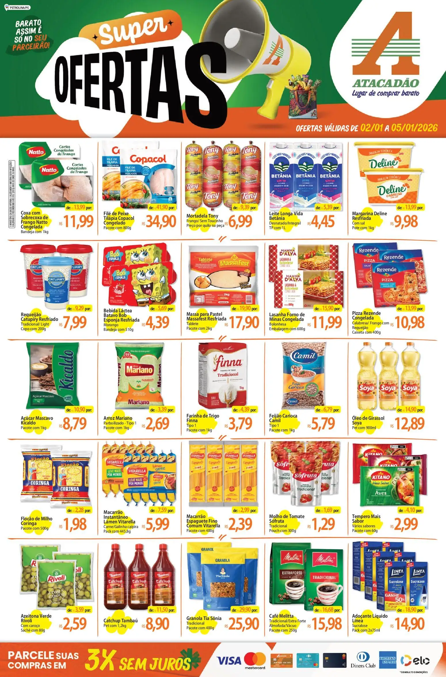 Pré-Visualização do folheto "Ofertas - PE" da loja Atacadão válido a partir de 02/01/2026