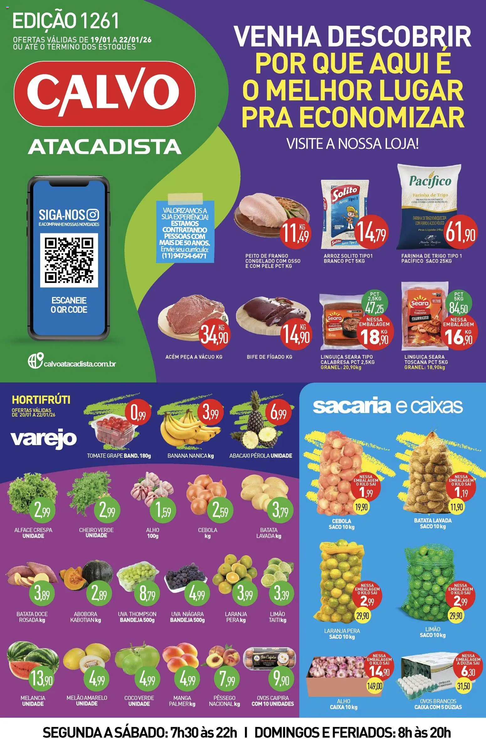 Pré-Visualização do folheto "Ofertas da semana" da loja Calvo Atacadista válido a partir de 19/01/2026