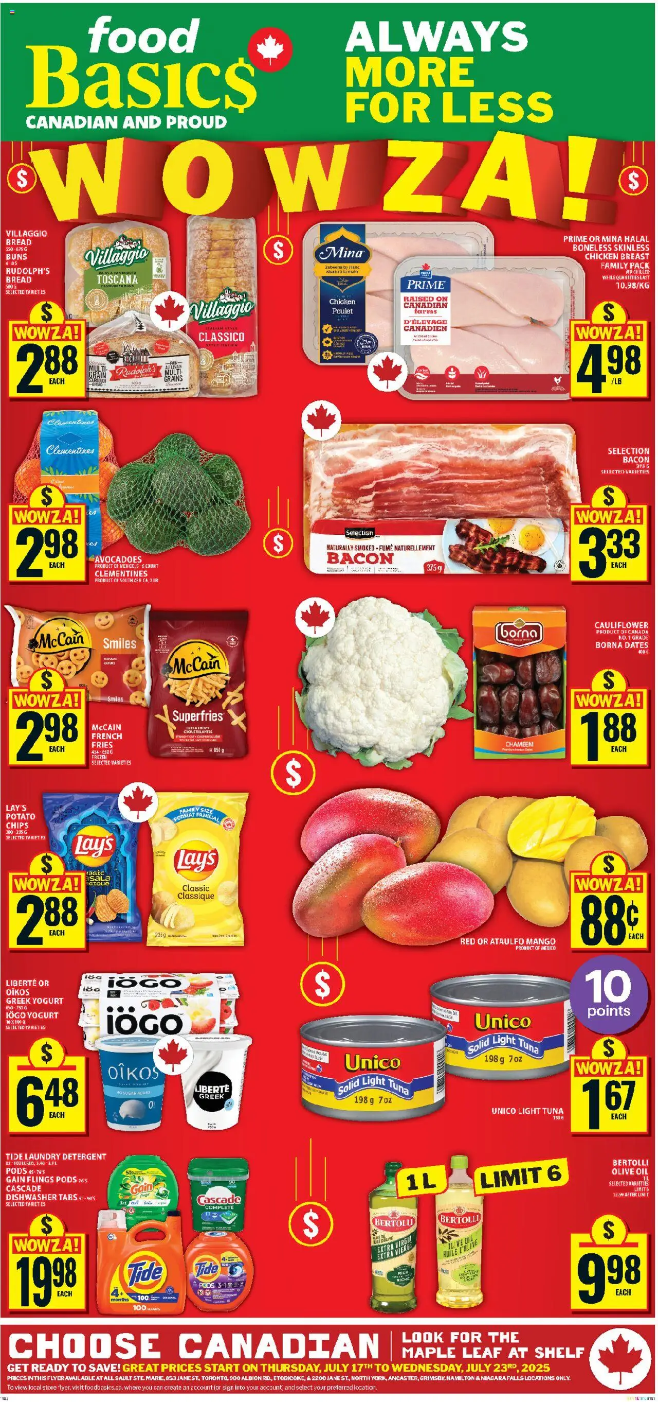Food Basics flyer valid from Jul 17, 2025 - page number 1