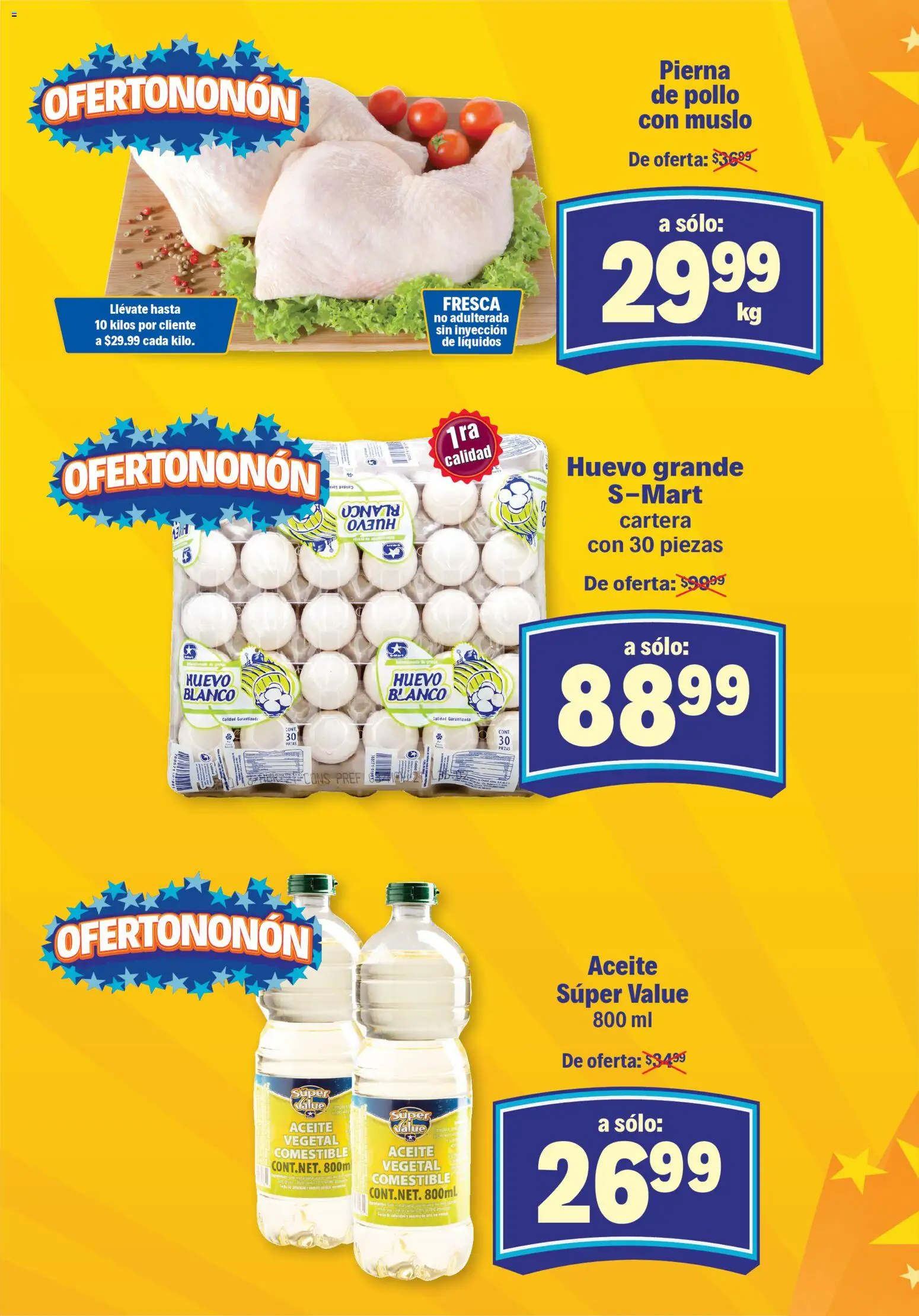 Vista previa las ofertas de la tienda S-Mart - Folleto Ofertas de Feria Nuevo Laredo desde el 31/10/2025 - Pollo, Huevo, Aceite