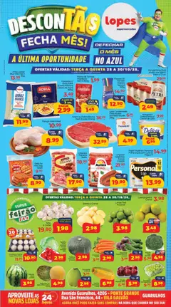 Pré-Visualização do folheto "Ofertas da semana" da loja Lopes Supermercados válido a partir de 28/10/2025 | Página: 1
