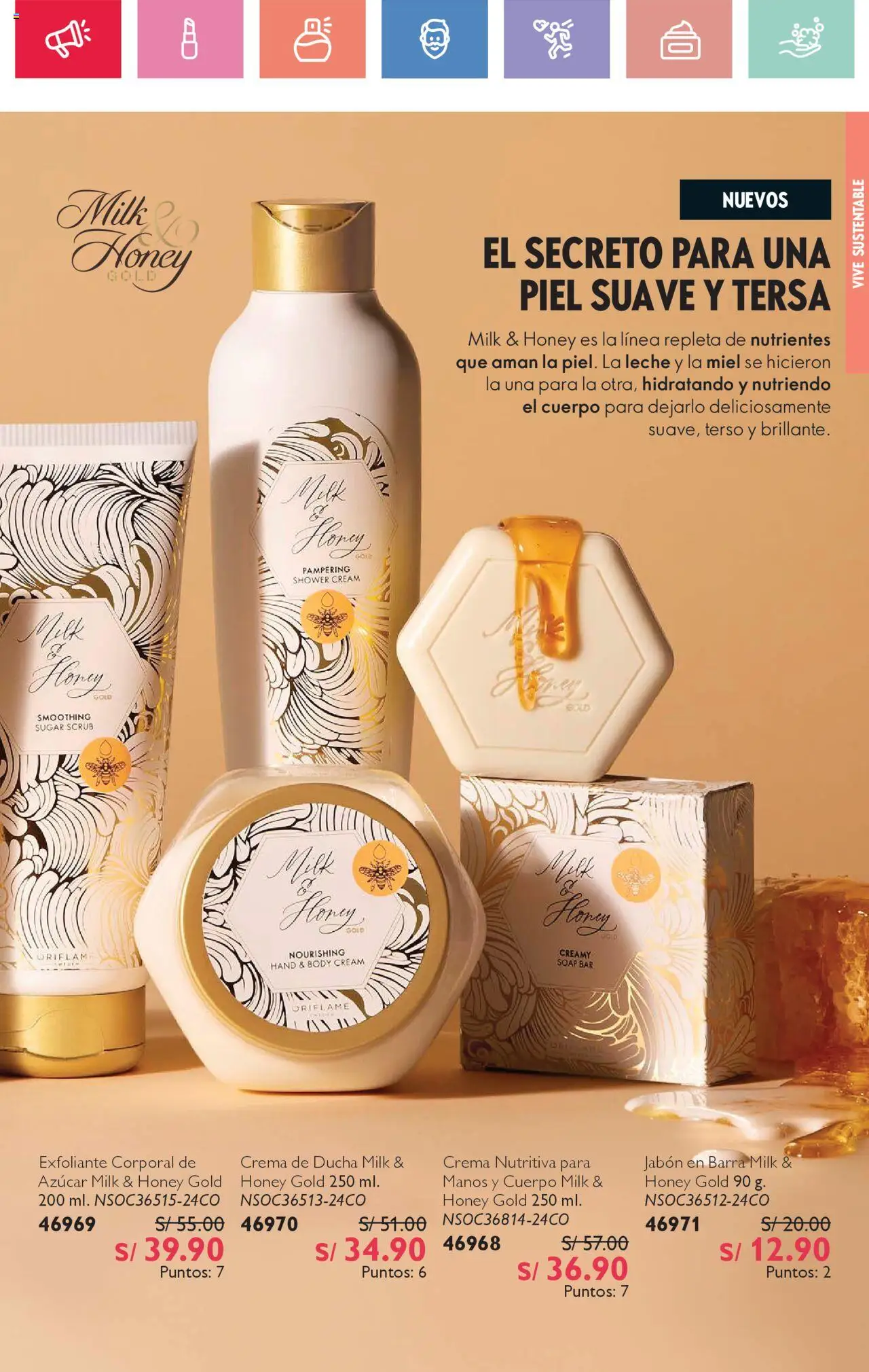 Catálogo Oriflame - Campaña 08 - Ofertas Online - número de página 37 - Exfoliante, Jabón, Leche, Ducha, Crema, Azúcar