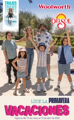 Vista previa las ofertas de la tienda Del Sol y Woolworth - Del Sol y Woolworth catálogo Vacaciones 2026 desde el 19/03/2026 
