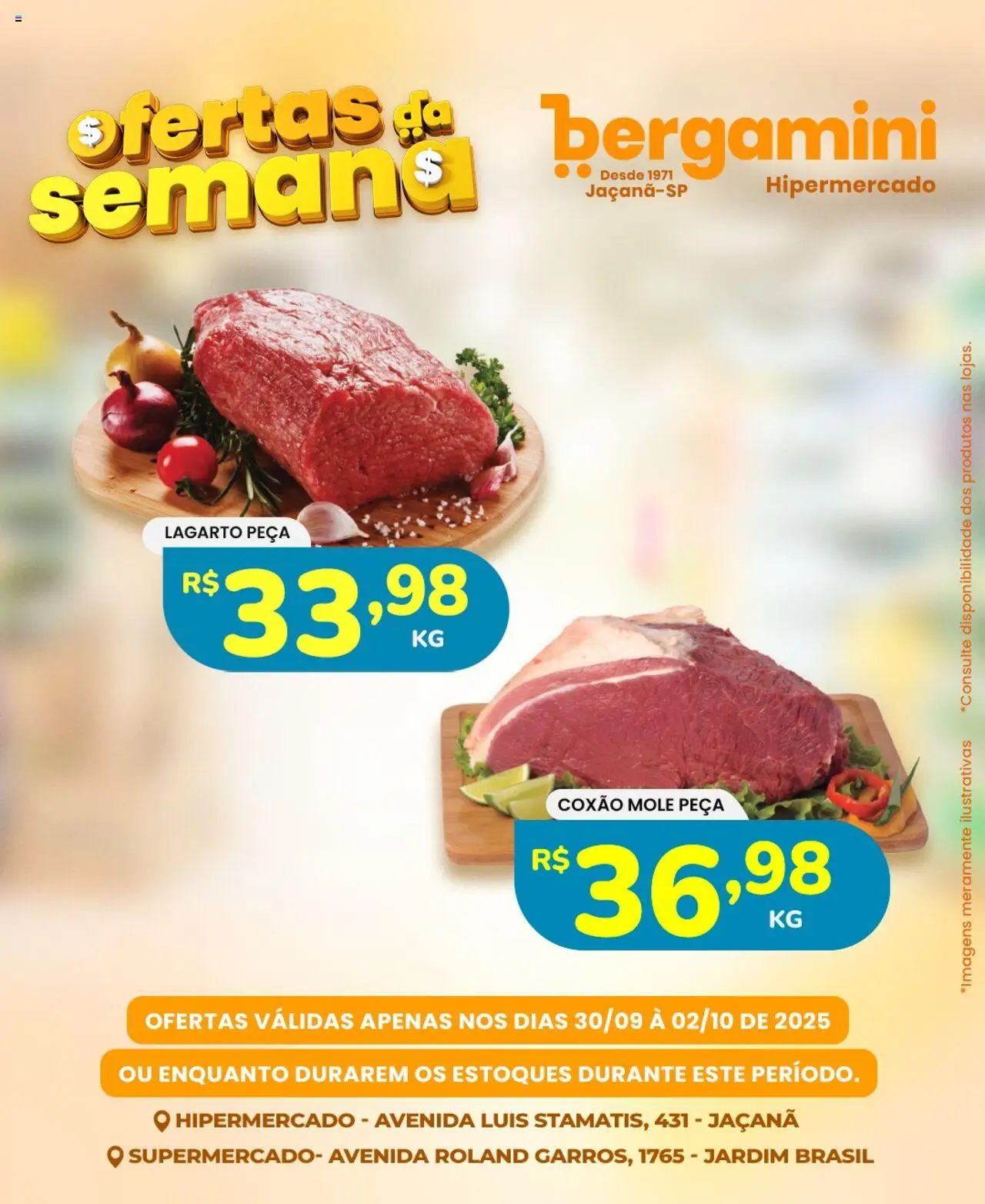 Supermercado Bergamini folheto "Ofertas da semana" válido a partir de 30/09/2025 - número de página 1