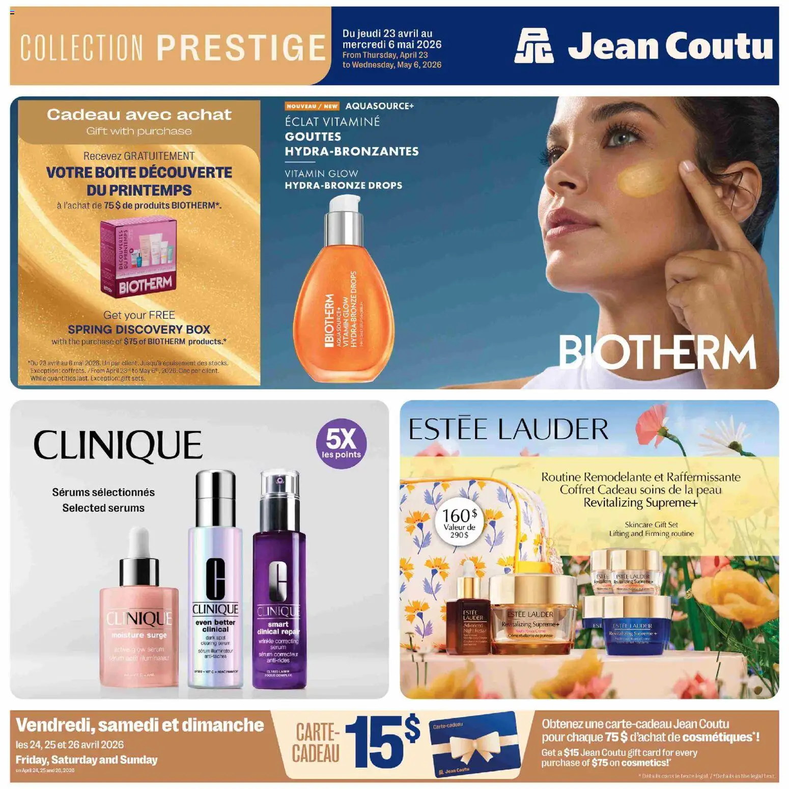 Preview of leaflet Jean Coutu circulaire - Collection Prestige from shop Jean Coutu is valid from Apr 23, 2026