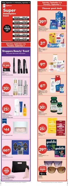 Preview of leaflet Weekly flyer / circulaire from shop Shoppers is valid from Sep 06, 2025