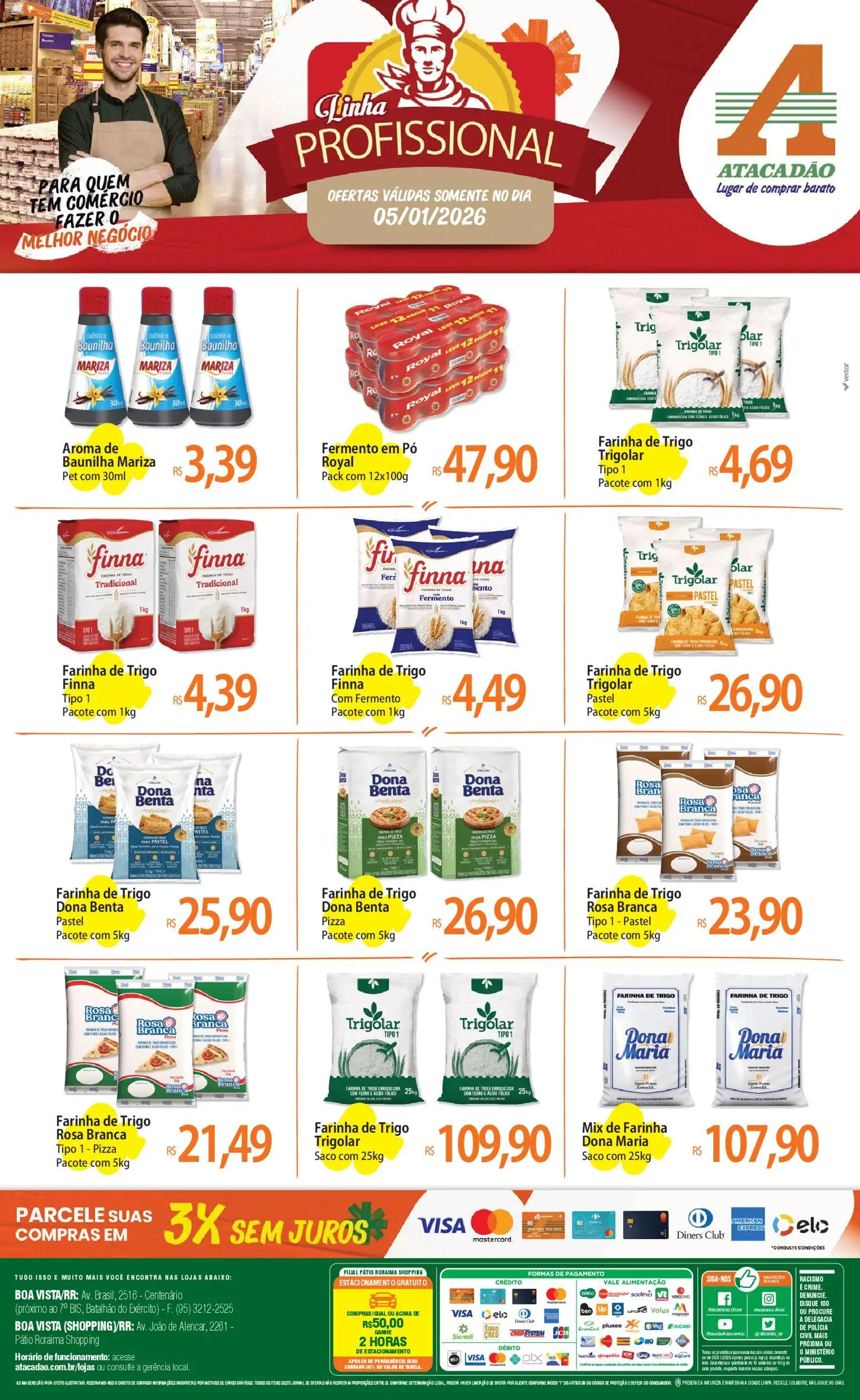 Pré-Visualização do folheto "Ofertas - RR" da loja Atacadão válido a partir de 05/01/2026