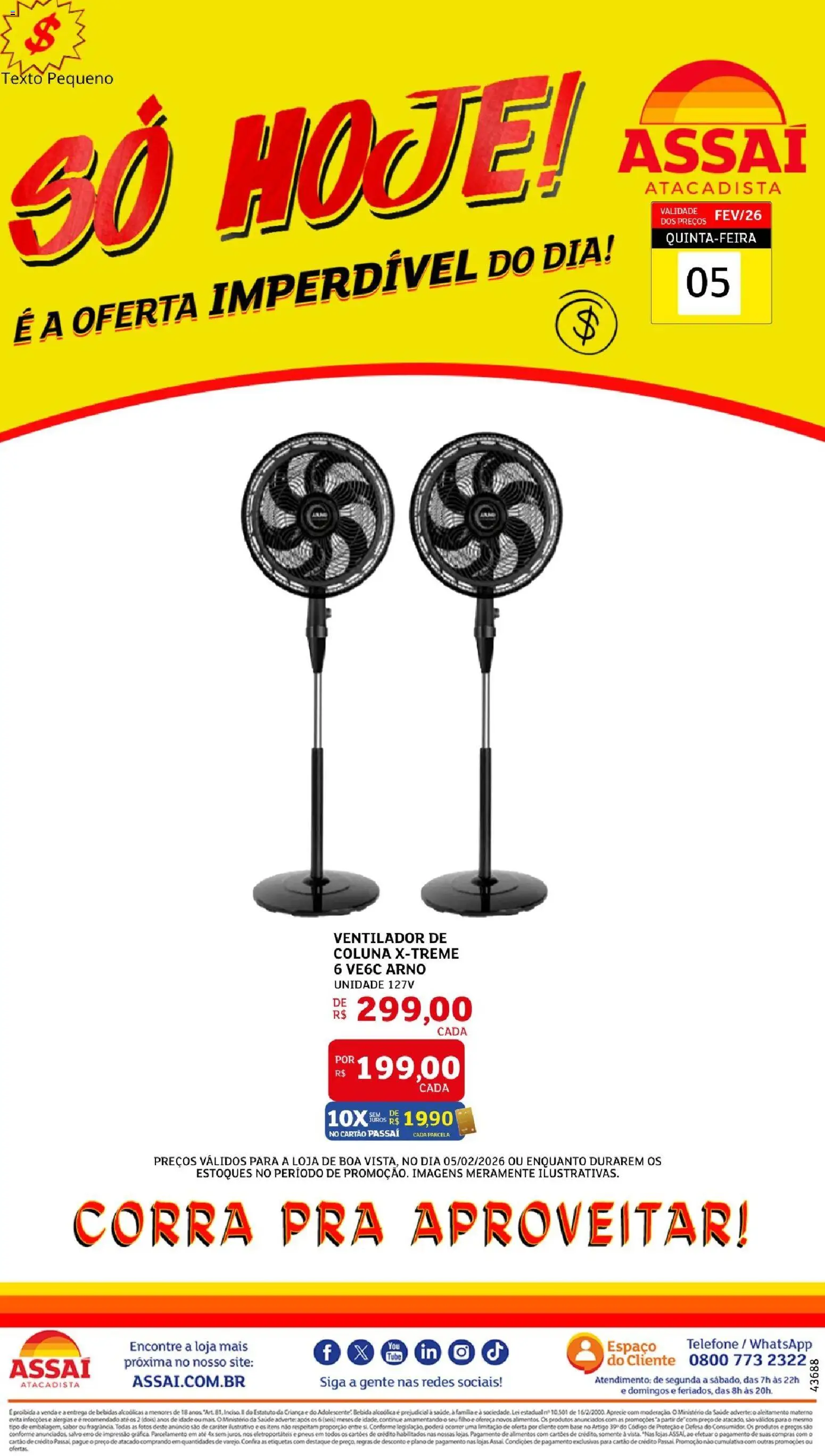 Pré-Visualização do folheto "Encarte - RR" da loja Assaí Atacadista válido a partir de 05/02/2026