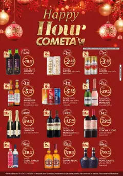 Pré-Visualização do folheto "Ofertas Happy Hour" da loja Cometa Supermercados válido a partir de 19/12/2025