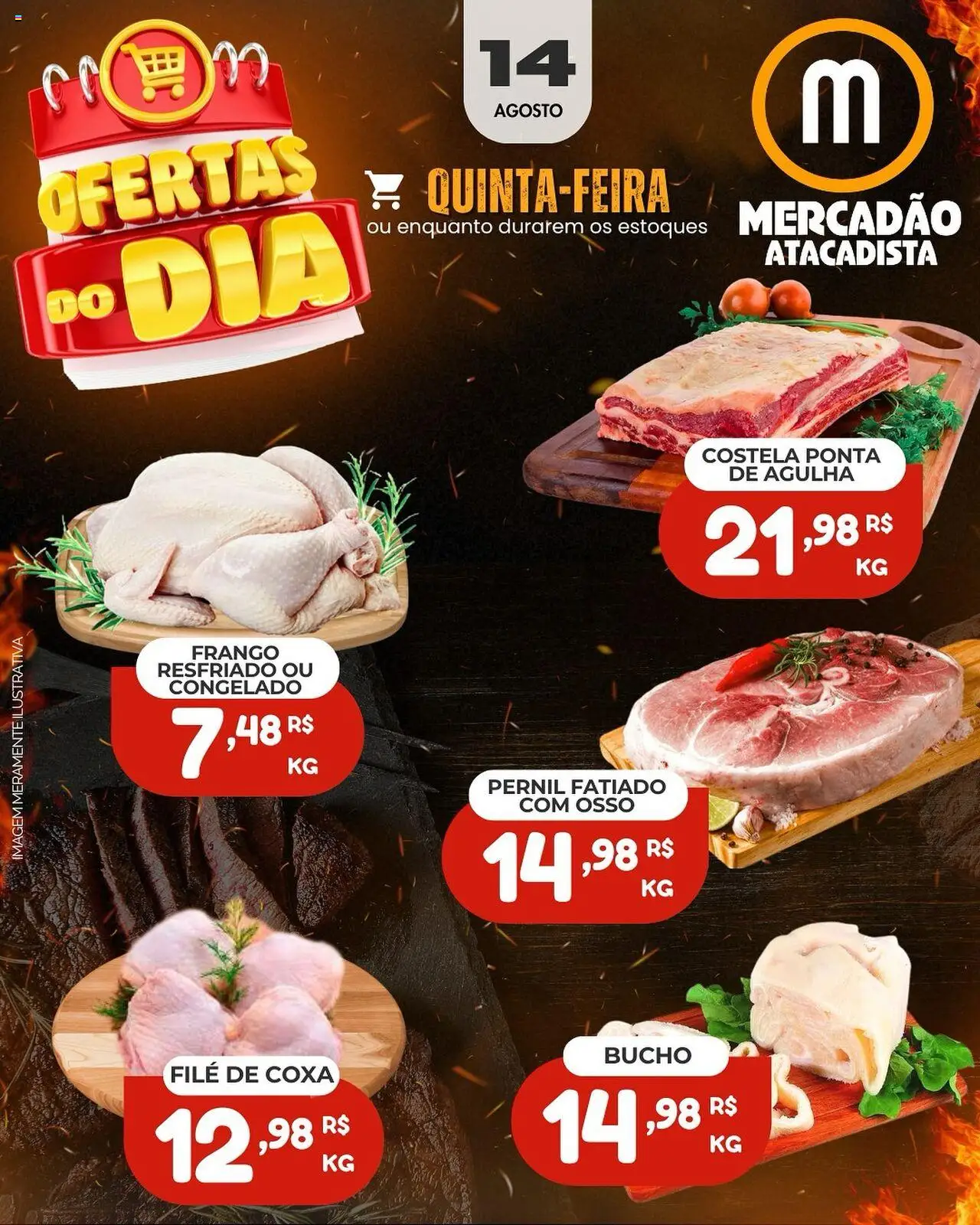 Mercadão Atacadista folheto "Ofertas Carne" válido a partir de 14/08/2025 - número de página 1