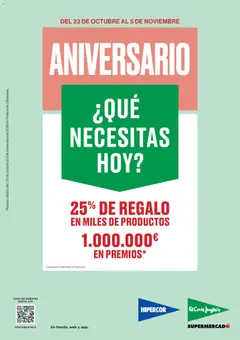 Vista previa las ofertas de la tienda El Corte Inglés - Catálogo Que necesitas hoy desde el 23/10/2025 