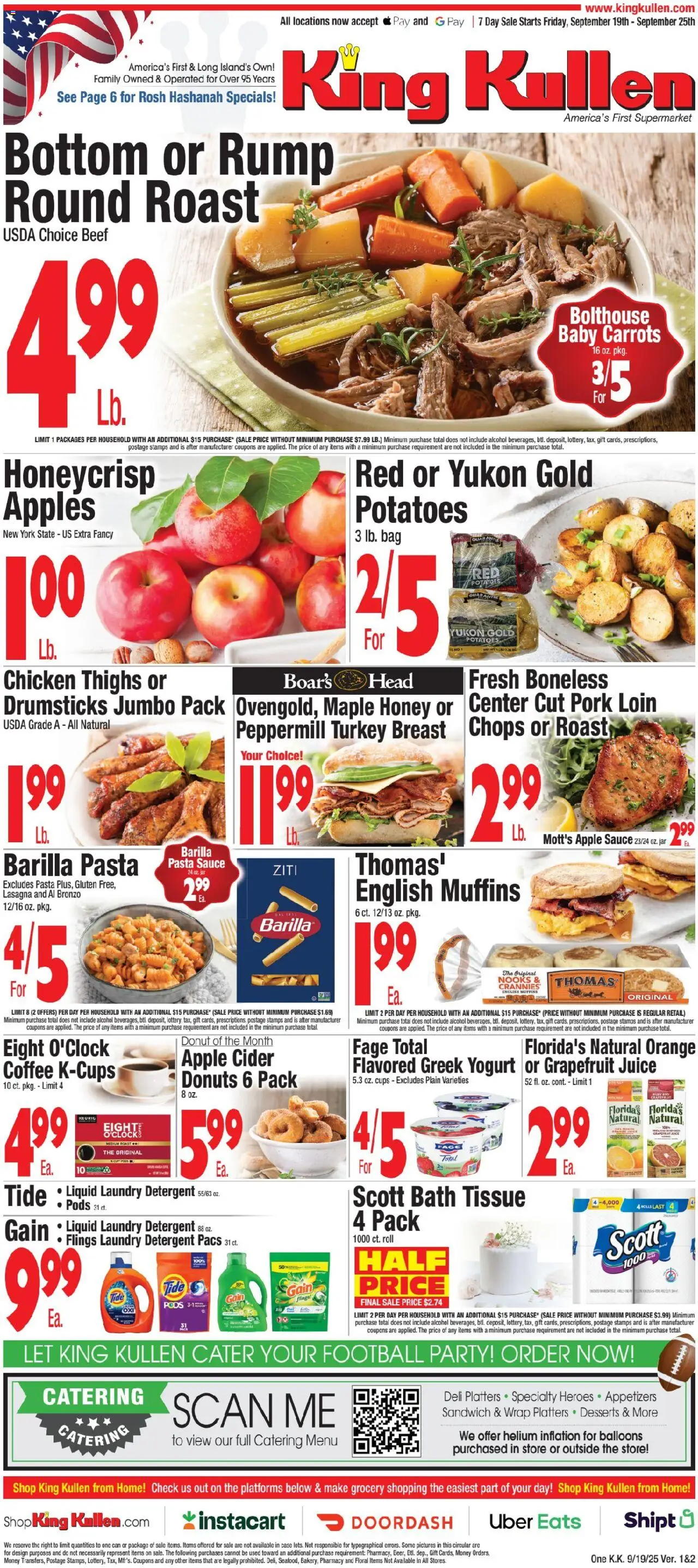 King Kullen Weekly Ad from 09/18/2025 - Flyer - Page number 1
