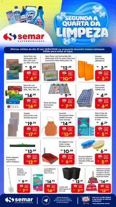 Pré-Visualização do folheto "Semar Supermercado ofertas da Limpeza" da loja Semar Supermercado válido a partir de 20/04/2026