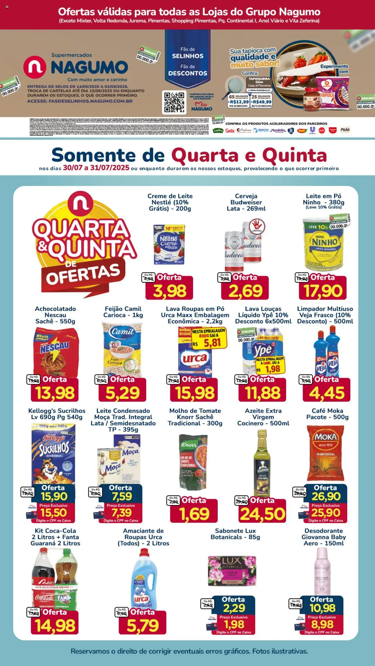 Nagumo folheto "Ofertas Quarta e Quinta" válido a partir de 30/07/2025 - número de página 1
