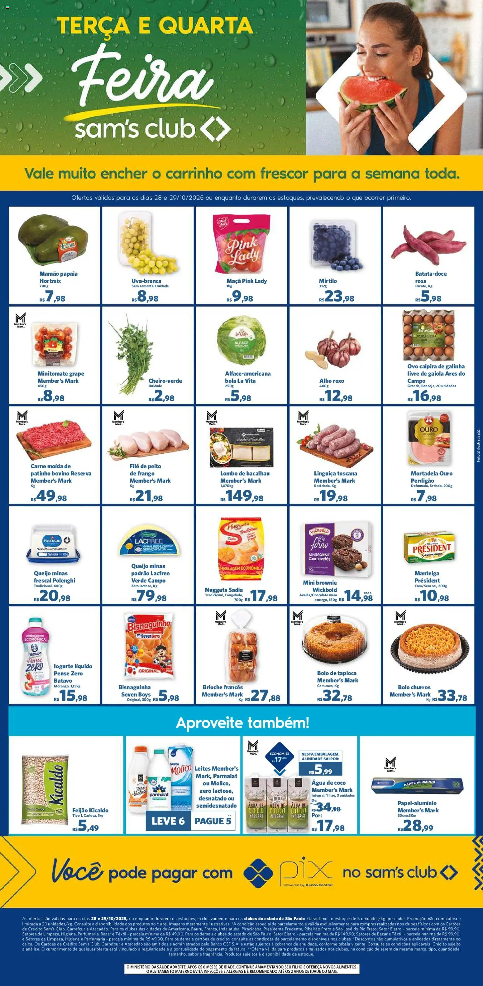 Pré-Visualização do folheto "Ofertas Feira" da loja Sam's Club válido a partir de 28/10/2025