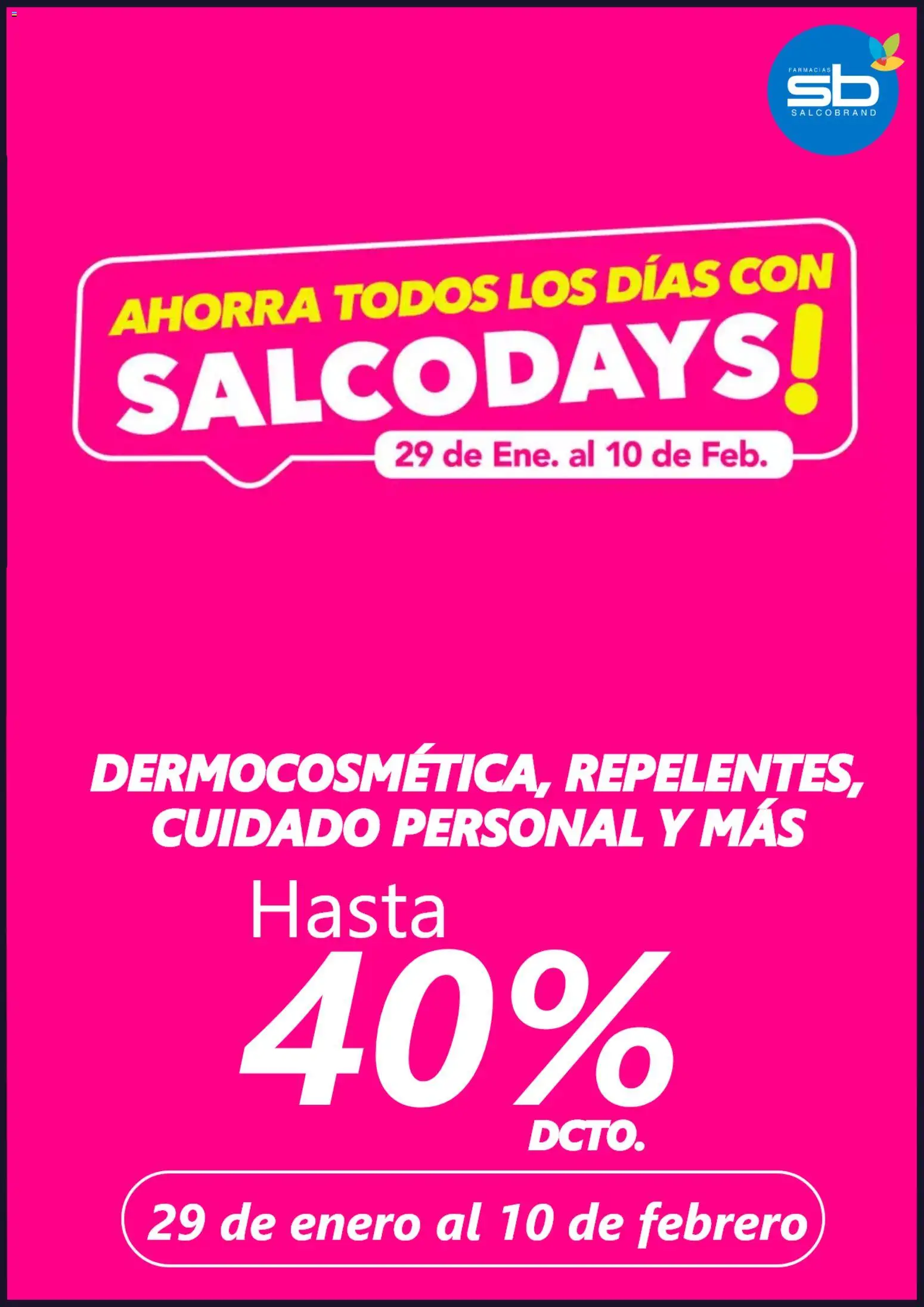 Folleto de la tienda Salcobrand válido desde el 29.01.2026 