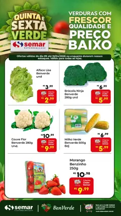 Pré-Visualização do folheto "Semar Supermercado ofertas Quinta e Sexta Verde" da loja Semar Supermercado válido a partir de 09/04/2026