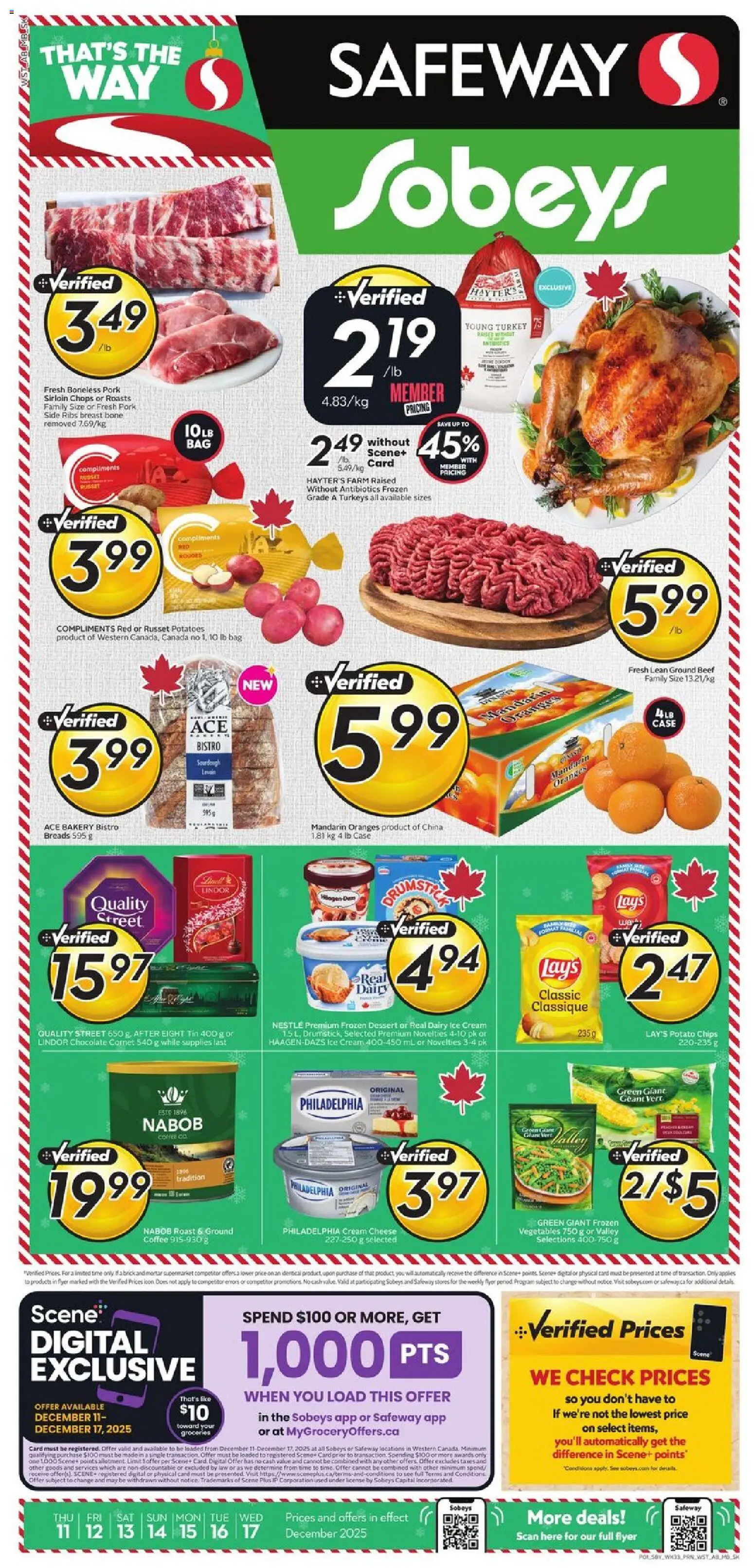 Preview of leaflet Weekly Flyer - AB from shop Sobeys is valid from Dec 11, 2025