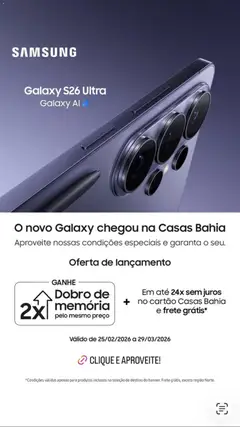 Pré-Visualização do folheto "Casas Bahia ofertas" da loja Casas Bahia válido a partir de 05/03/2026