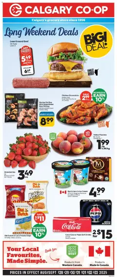 Un aperçu du dépliant Weekly flyer / circulaire du magasin Calgary Co-op est valide à partir 28 août 2025