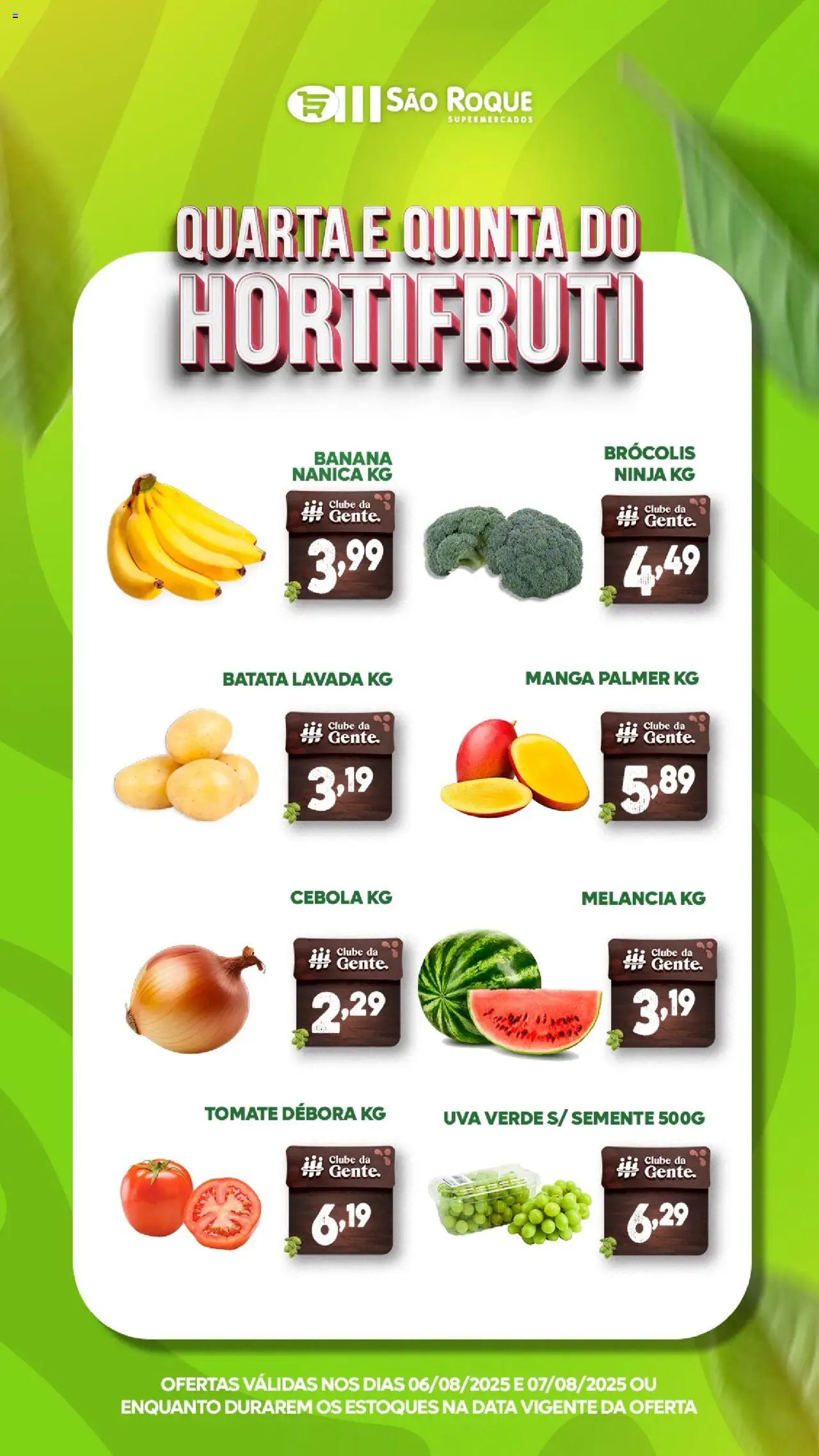 São Roque Supermercados folheto "Ofertas da semana" válido a partir de 06/08/2025 - número de página 1