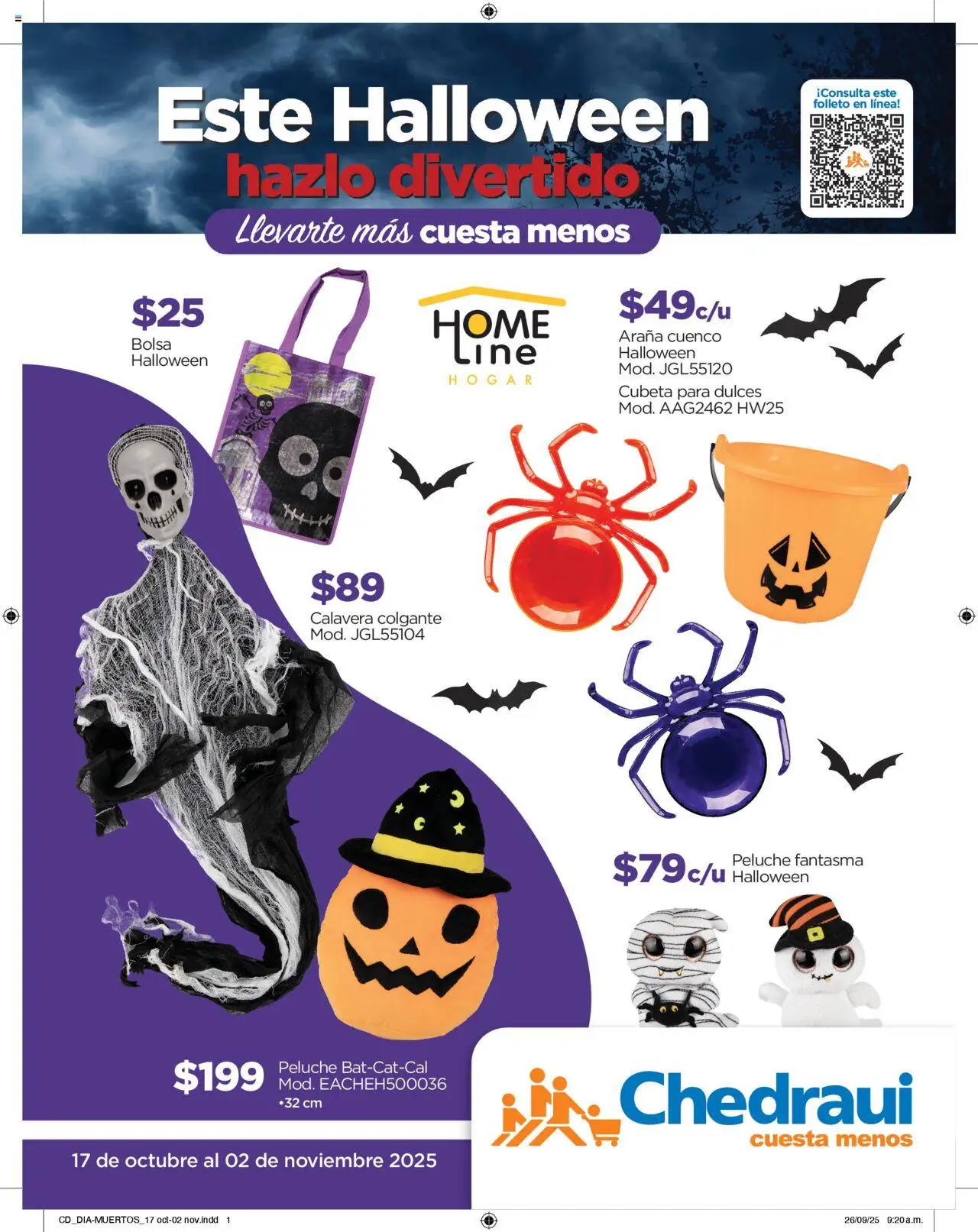 Vista previa las ofertas de la tienda Chedraui - Folleto Este Halloween hazlo divertido desde el 17/10/2025 - Dulces, Bolsa