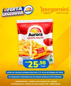 Pré-Visualização do folheto "Ofertas Aurora" da loja Supermercado Bergamini válido a partir de 12/09/2025