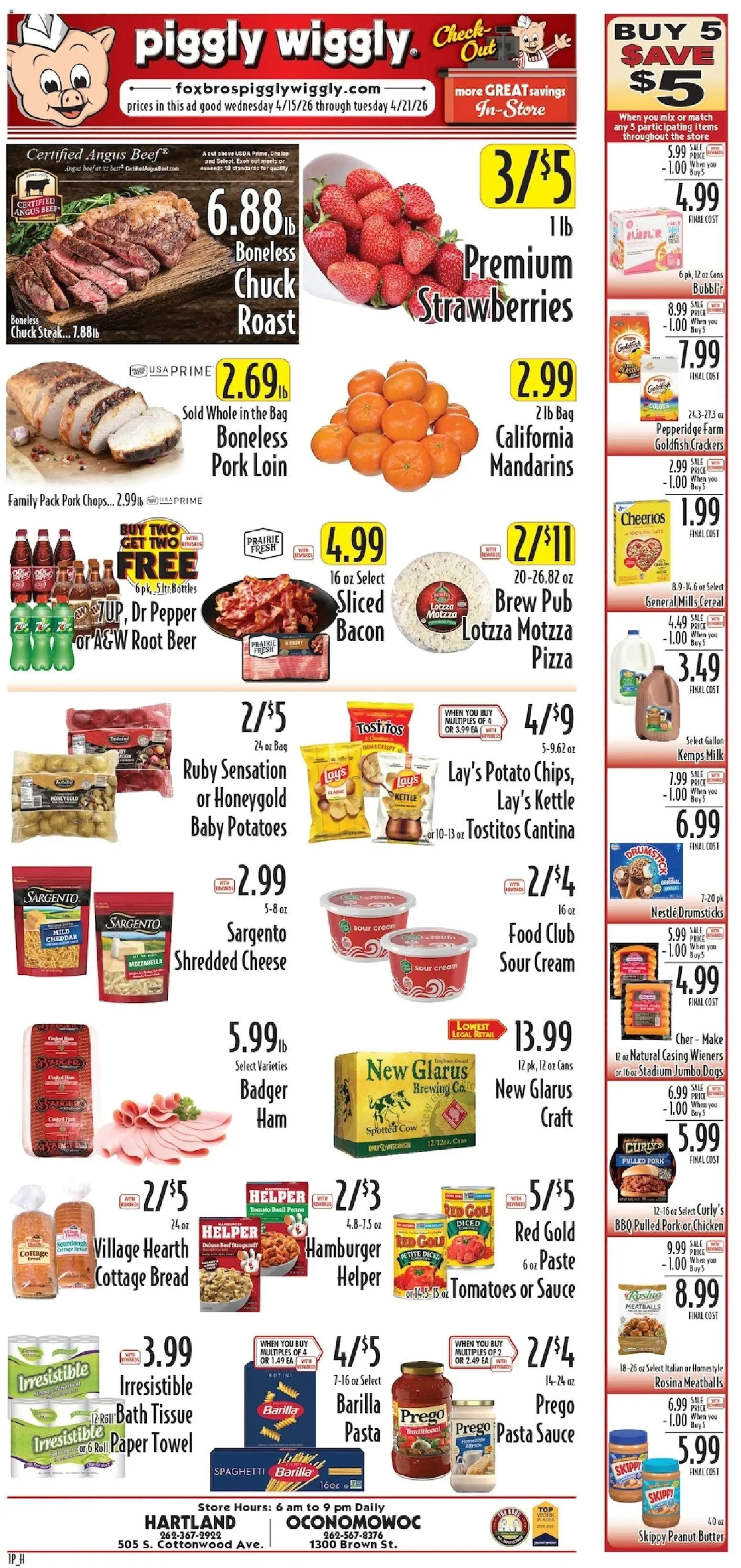 Ad Preview of Piggly Wiggly Piggly Wiggly Weekly Ad from 04/15/2026