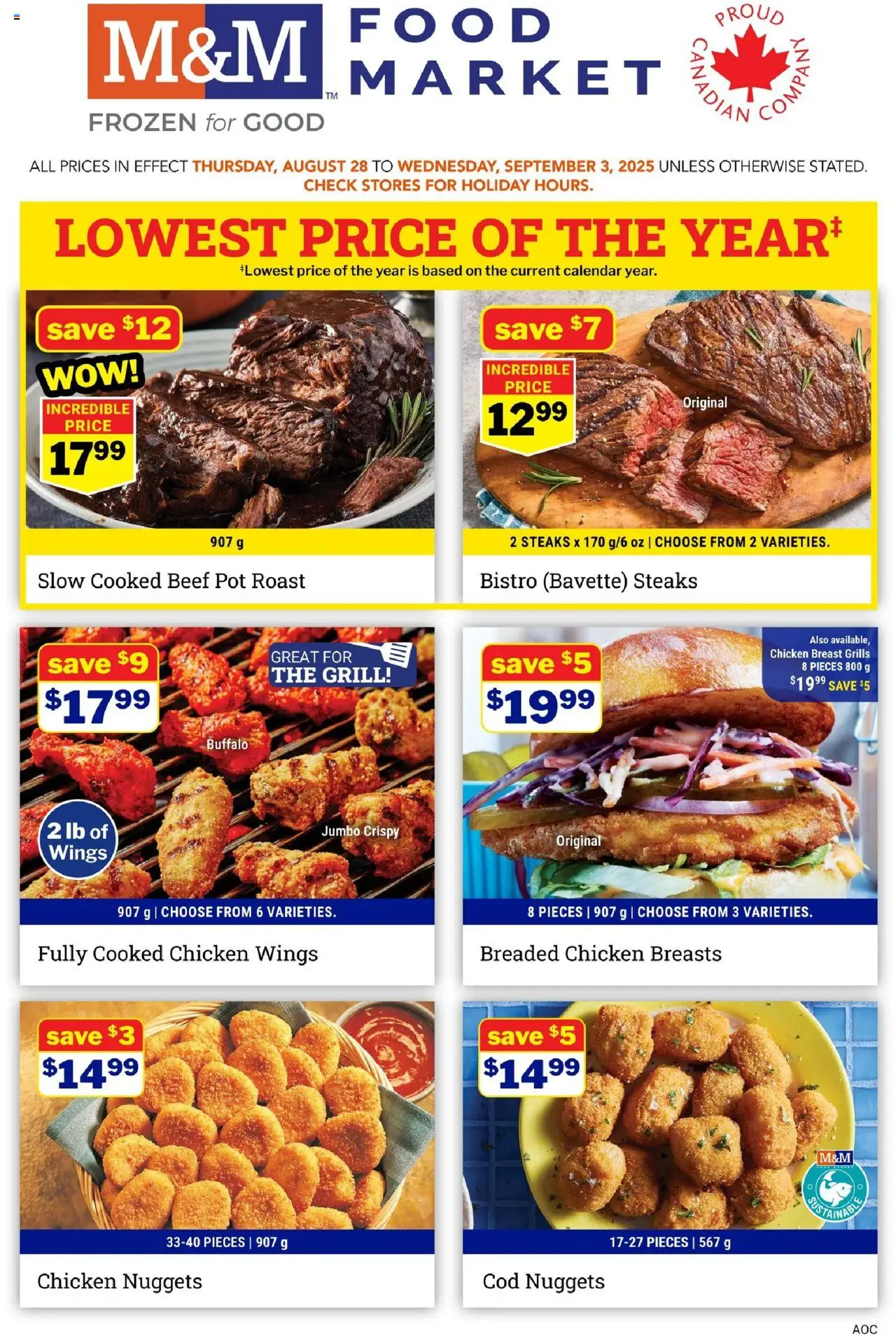 M&M Food Market flyer valid from Aug 28, 2025 - page number 1