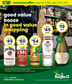 Preview of catalogue Good Value Booze, In Good Value Wrapping 08/12 from shop The Bottle-O valid 07/12/2025