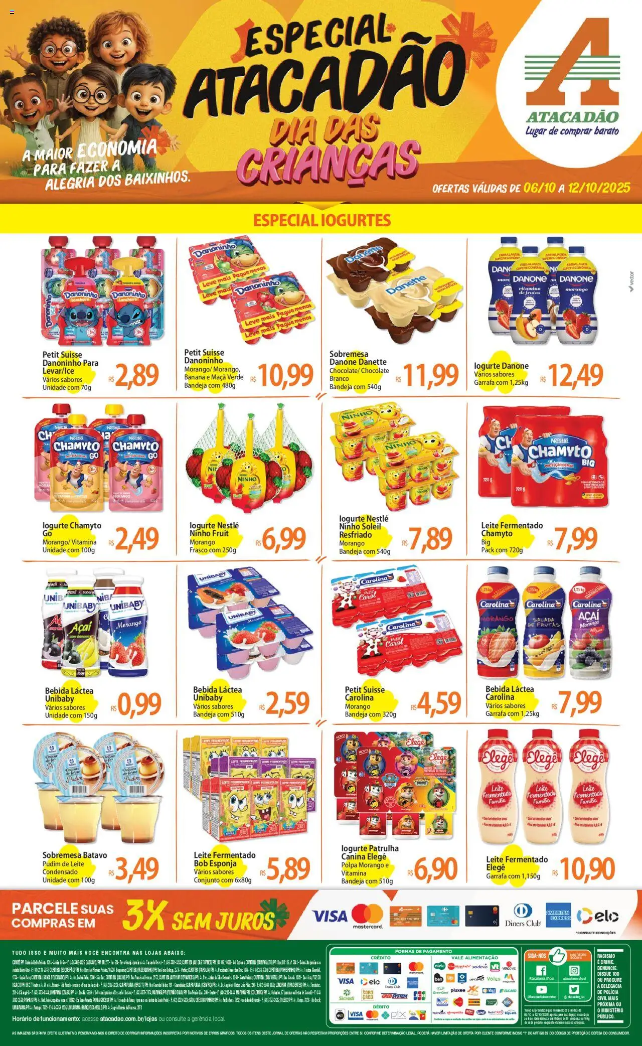 Pré-Visualização do folheto "Ofertas - PR" da loja Atacadão válido a partir de 06/10/2025