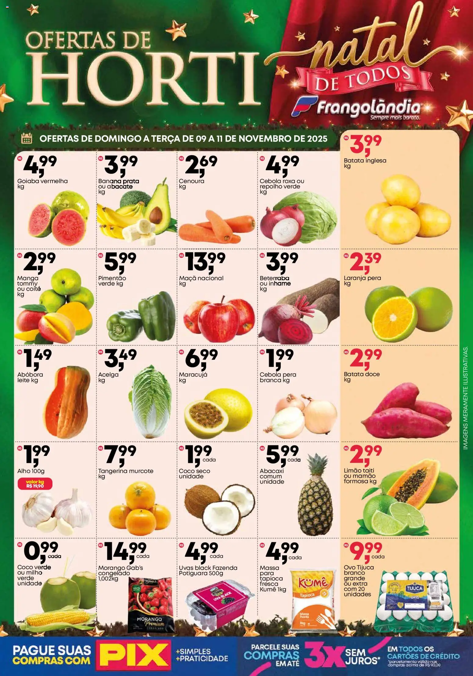Pré-Visualização do folheto "Ofertas Horti" da loja Frangolândia válido a partir de 09/11/2025