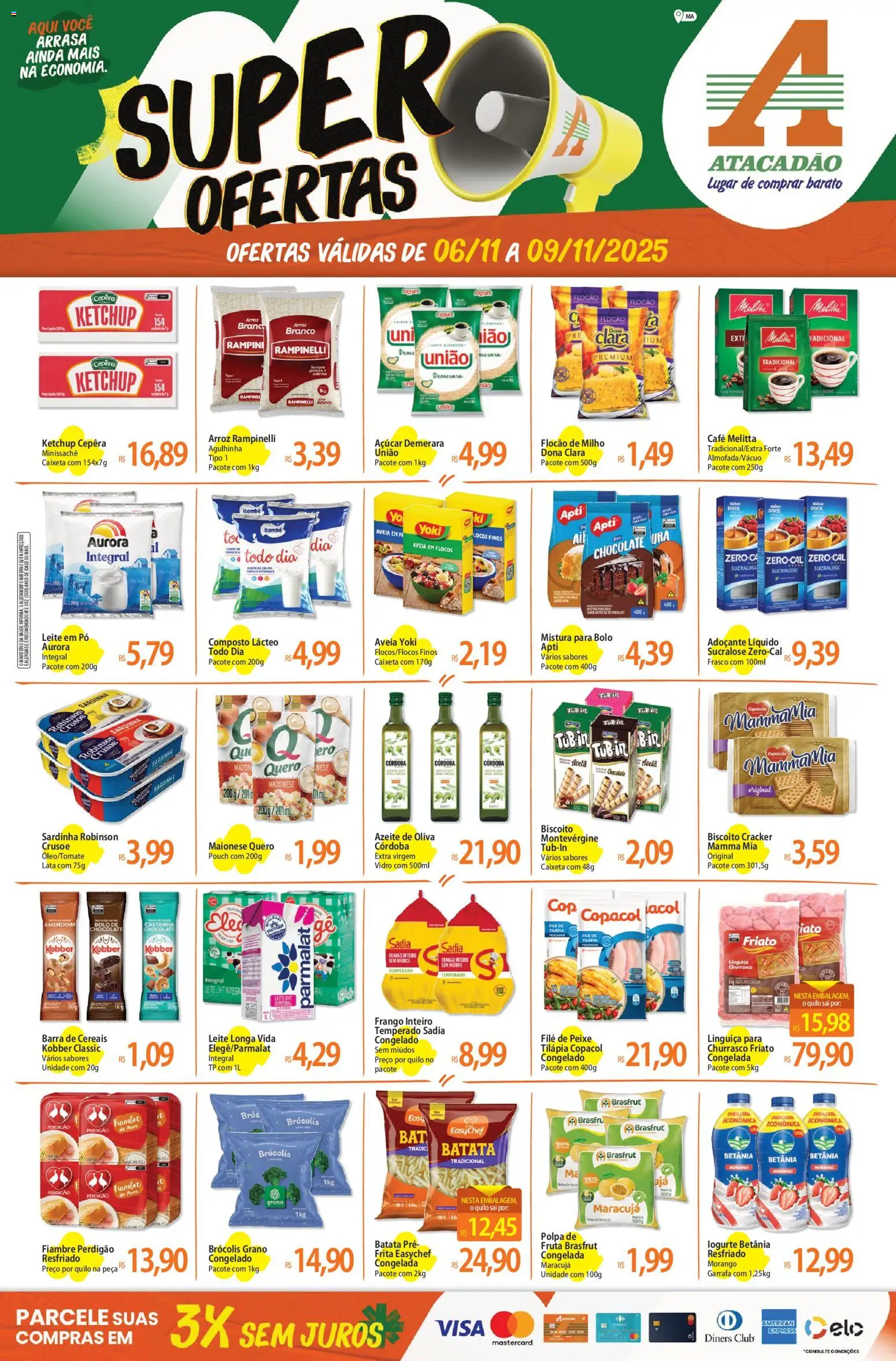 Pré-Visualização do folheto "Ofertas - MA" da loja Atacadão válido a partir de 06/11/2025
