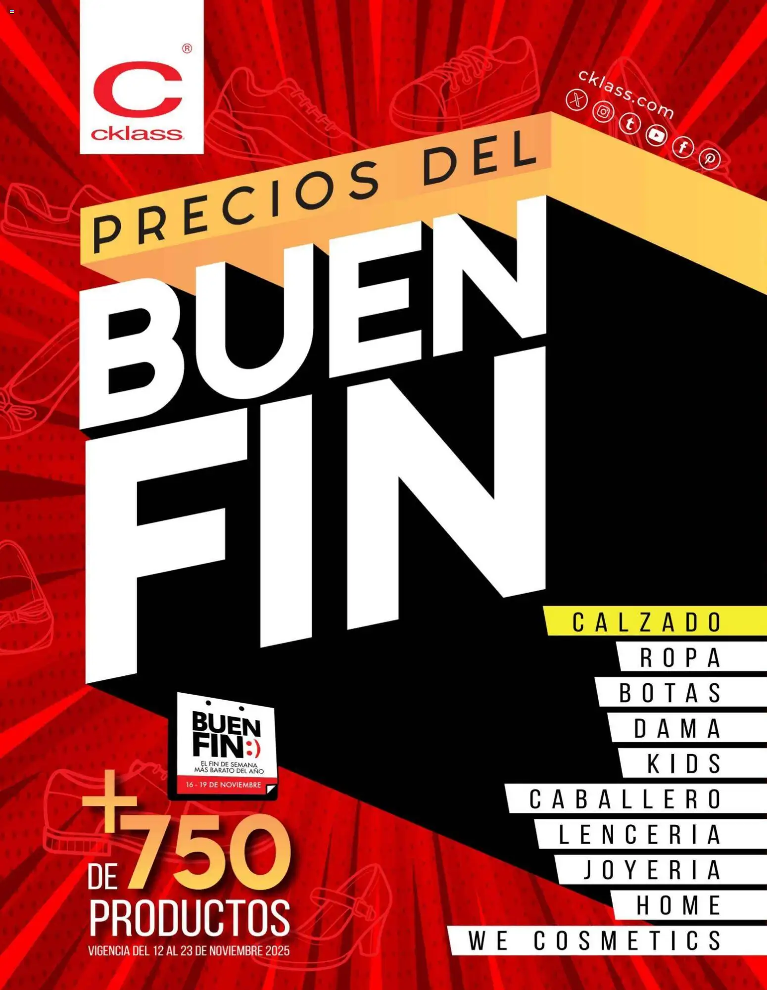 Vista previa las ofertas de la tienda Cklass - Buen Fin desde el 12/11/2025 