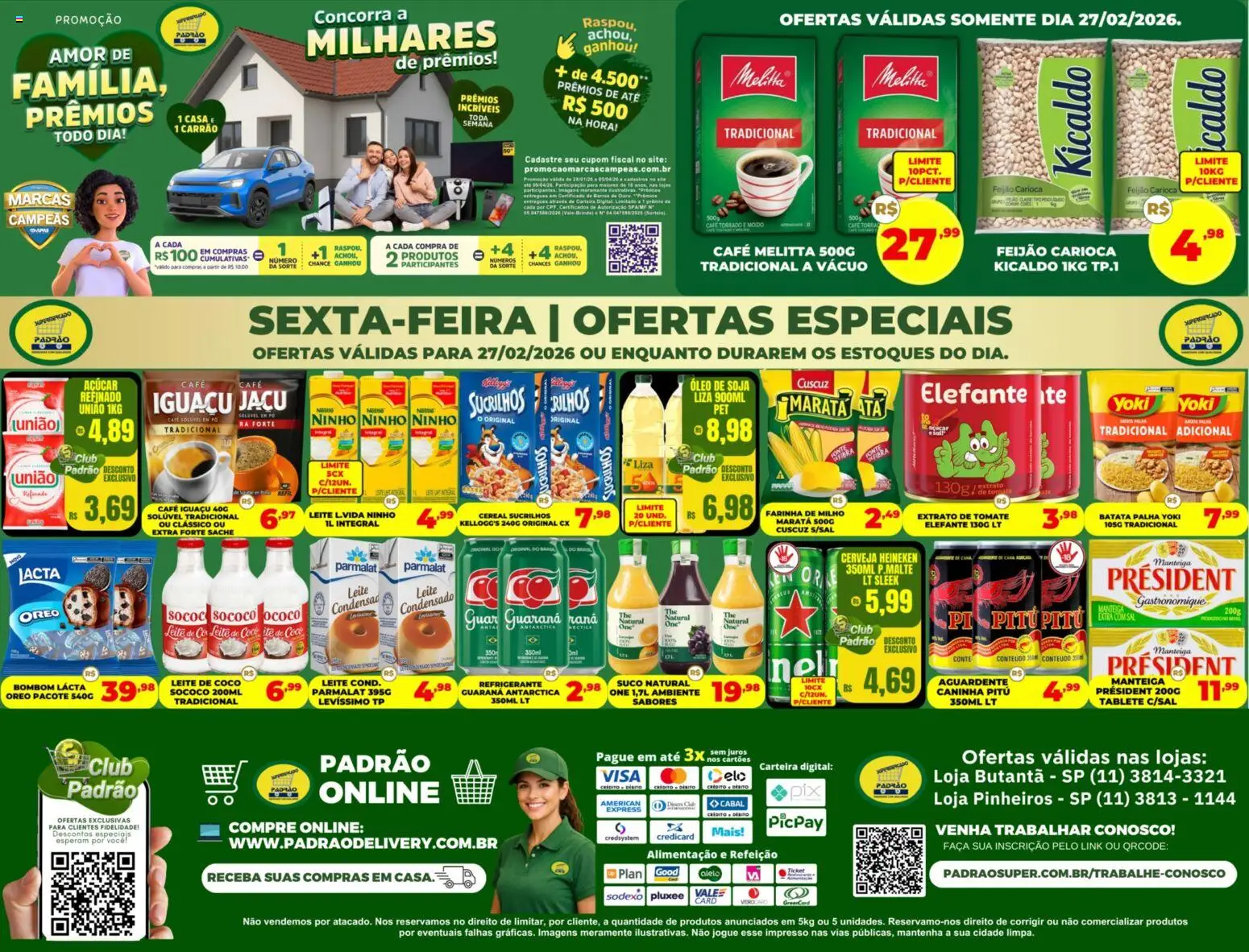 Pré-Visualização do folheto "Ofertas Especiais" da loja Supermercado Padrão válido a partir de 27/02/2026