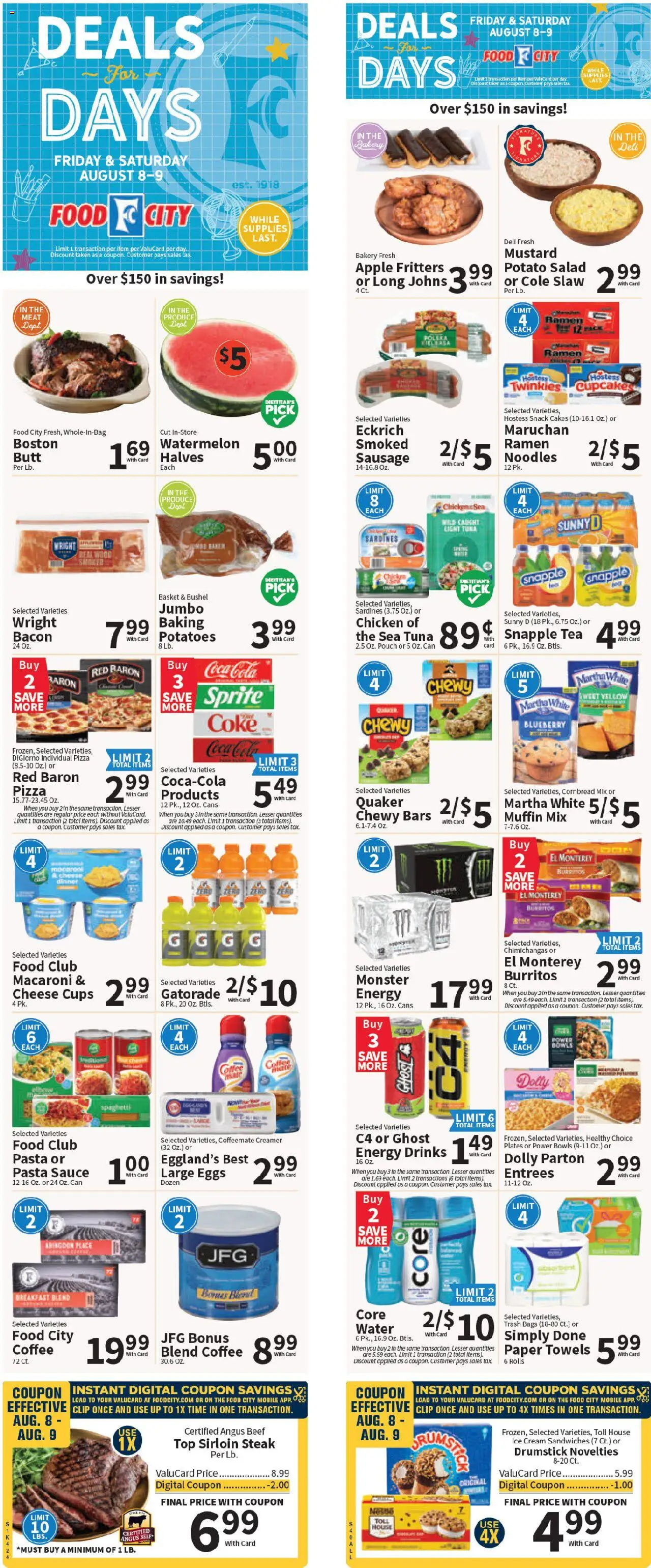 Food City Weekly Ad from 08/06/2025 - Flyer - Page number 1