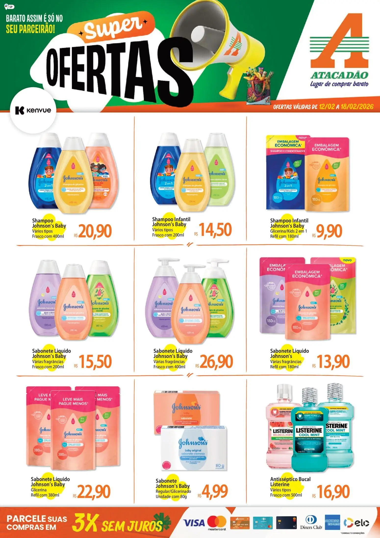 Pré-Visualização do folheto "Ofertas - SP" da loja Atacadão válido a partir de 13/02/2026