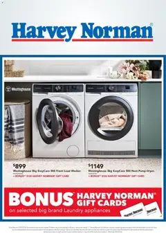 Preview of catalogue Harvey Norman Great Deals on Laundry & Drying from shop Harvey Norman valid 21 Mar 2026