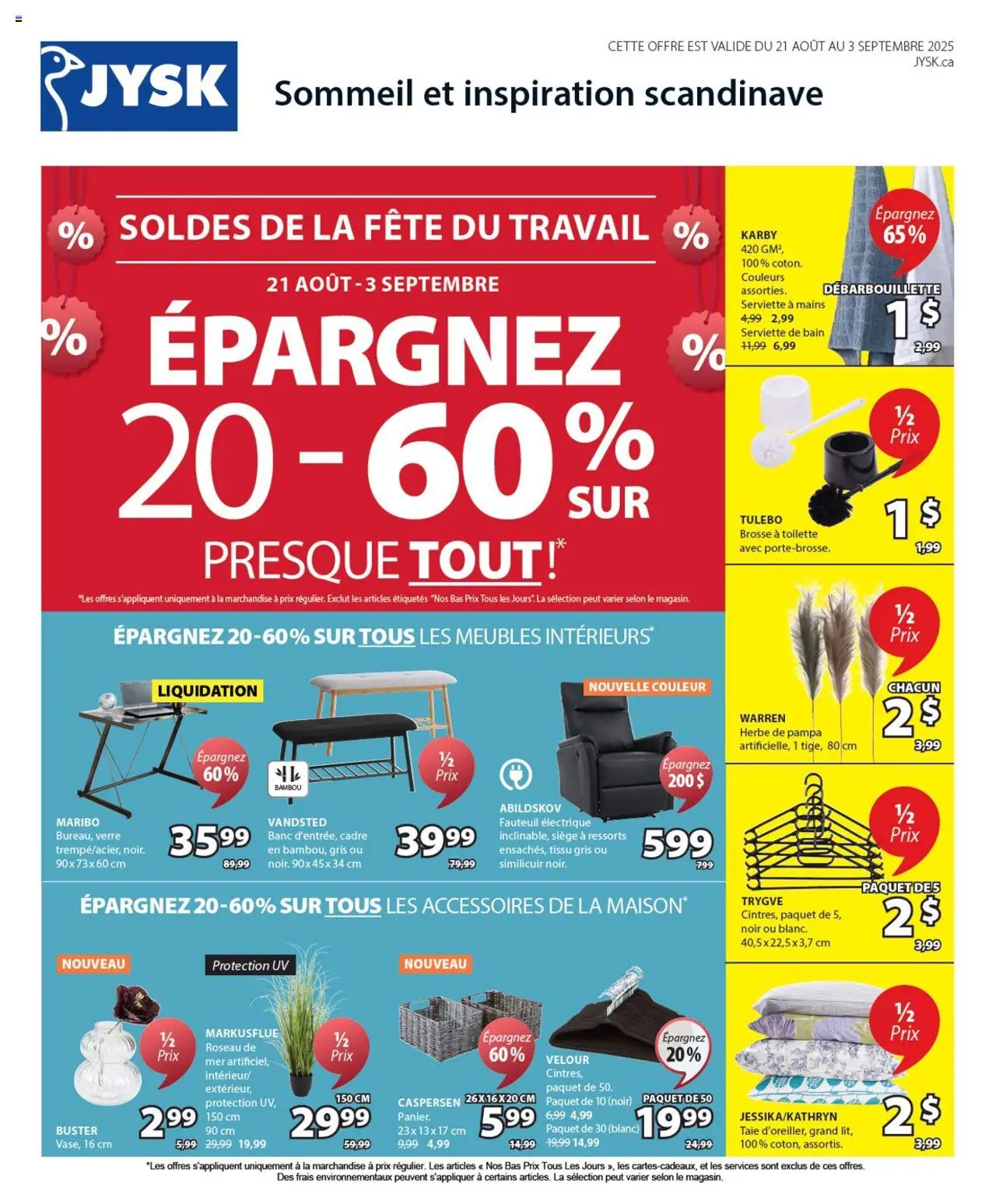 JYSK flyer valid from Aug 21, 2025 - page number 1