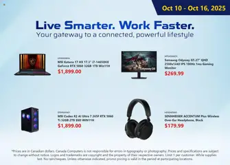 Preview of leaflet Weekly flyer from shop Canada Computers is valid from Oct 10, 2025